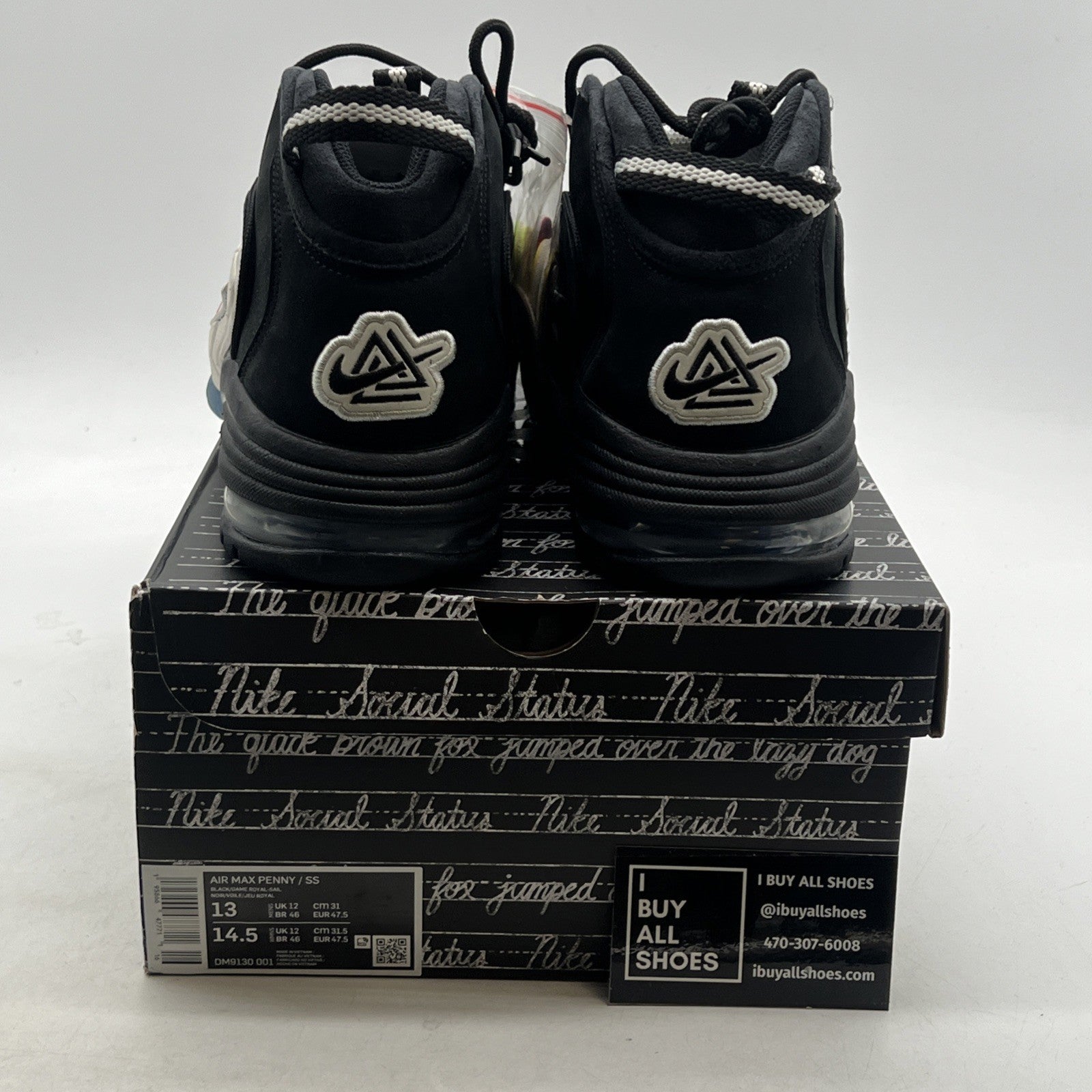 Size 13 — Nike Social Status x Air Max Penny 1 Recess - Black (DM9130-001)