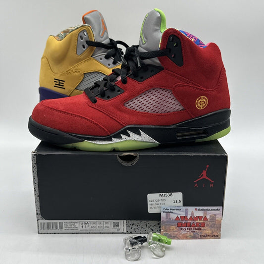 Size 11.5 - Jordan 5 Retro SE Solar Orange What The Milt Color Suedes Green Sole