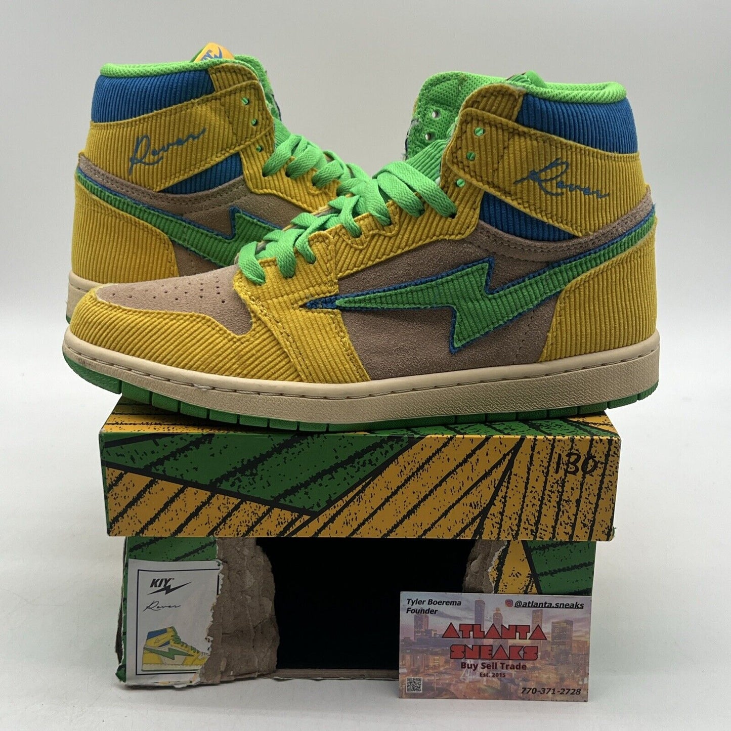 Kool Kiy/Reves Paris - KIY 85 HI - “Homer” Canary Yellow Blue Green Tan