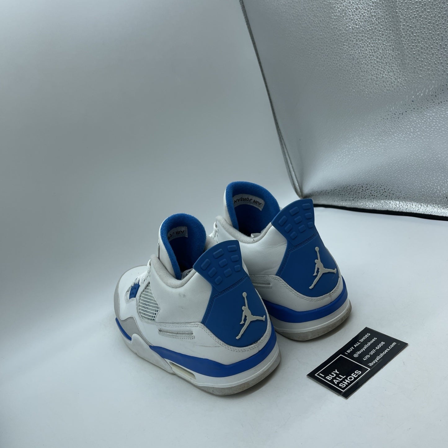 Size 13 - Air Jordan 4 Retro 2024 Military Blue Grey White Suede (308497-105)