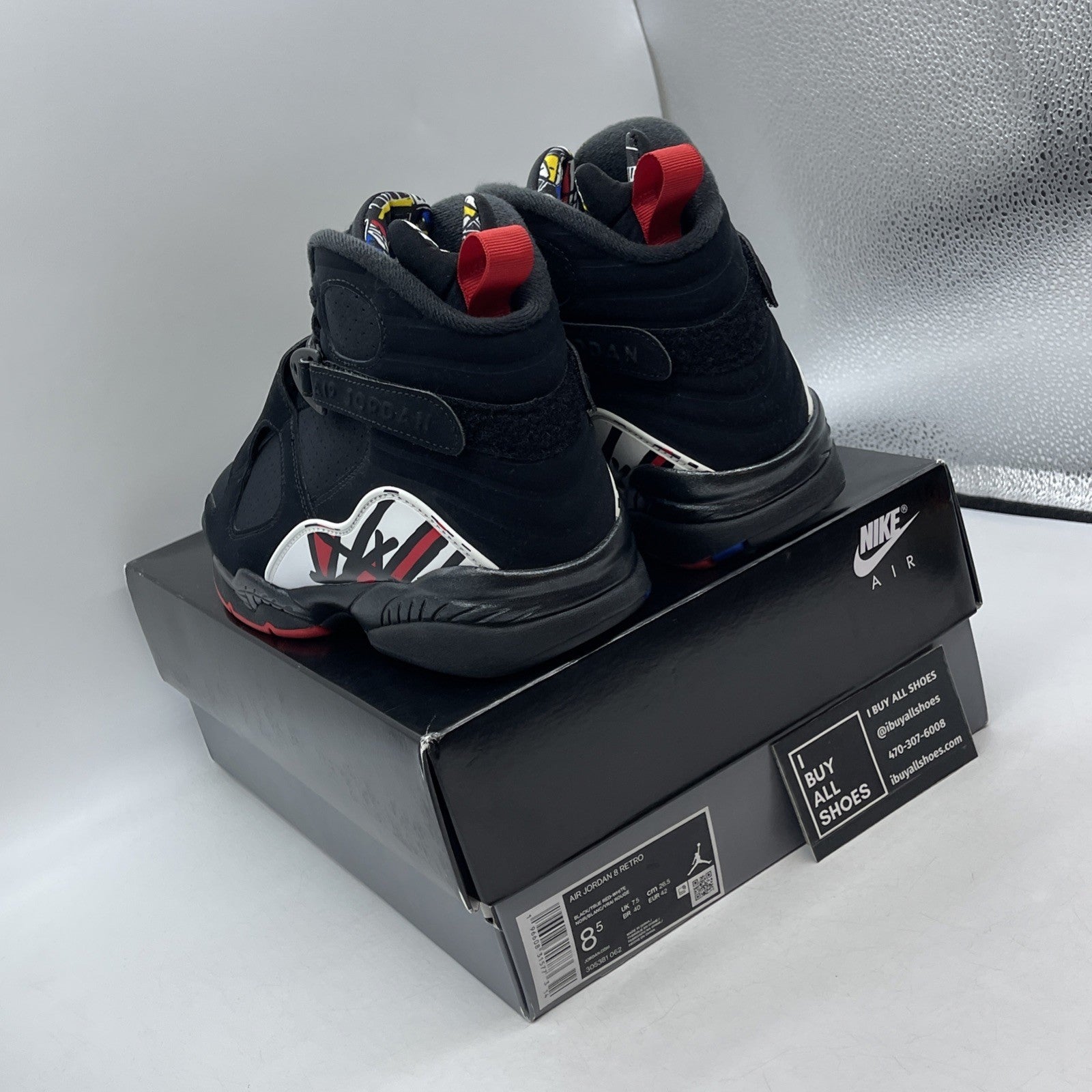 Size 8.5 - Air Jordan 8 Retro Mid Playoff (305381-062)