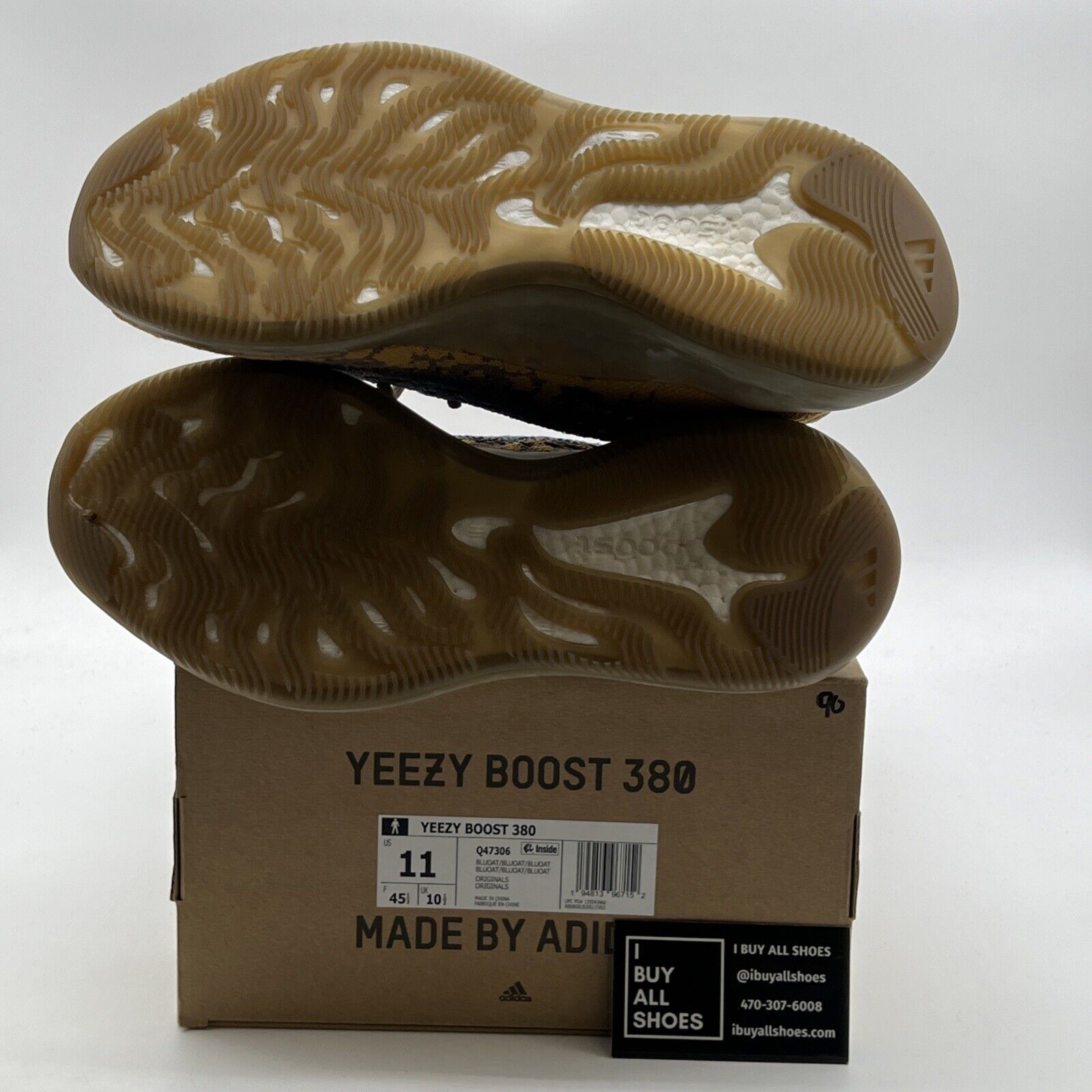 Size 11 - adidas Yeezy Boost 380 Blue Oat Non-Reflective (Q47306)