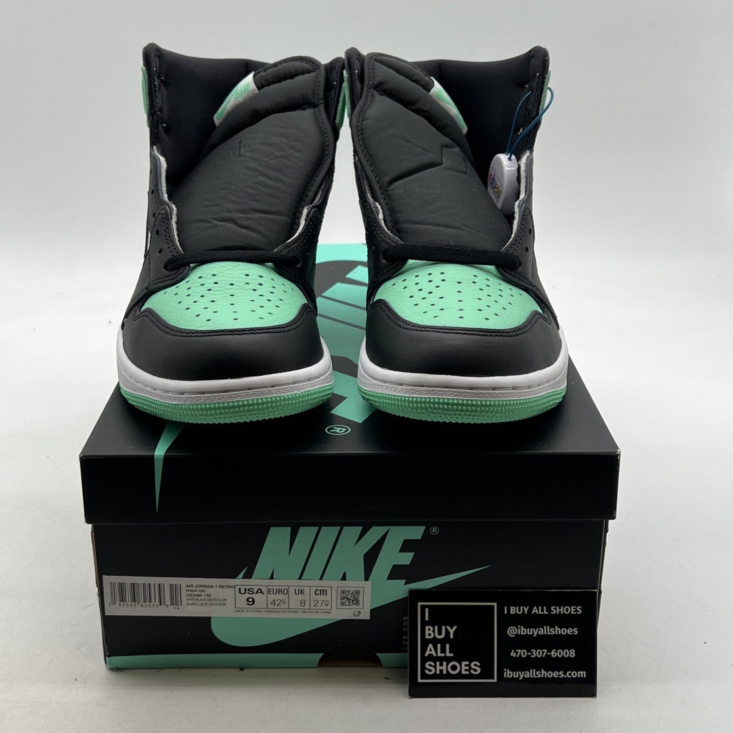 Size 9 - Air Jordan 1 Retro OG High Green Glow (DZ5485-130)