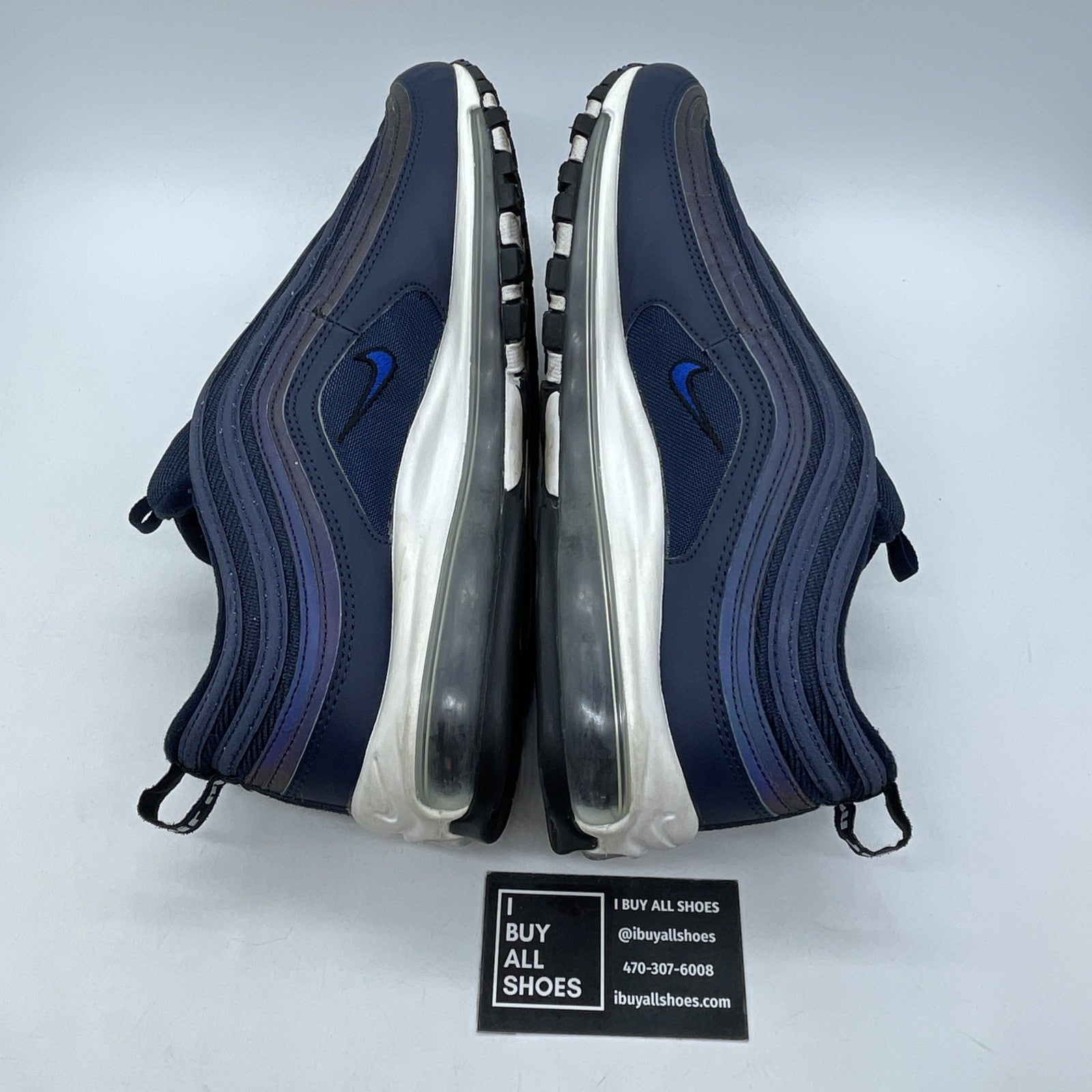 Size 12 - Nike Air Max 97 Obsidian Blue Suede Leather (921826-402)