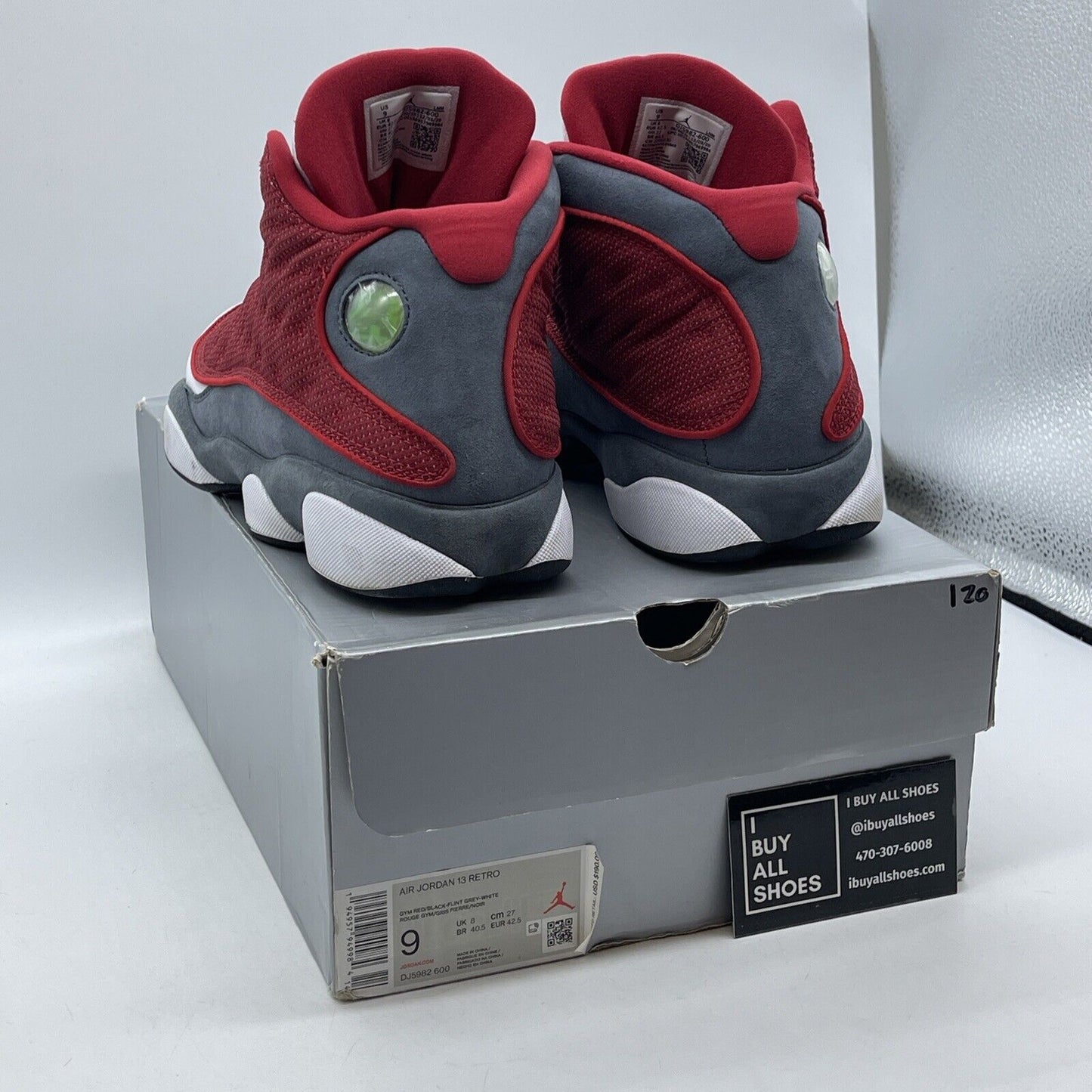 Size 9 - Jordan 13 Red White Grey Black Suede Leather (DJ5982600)