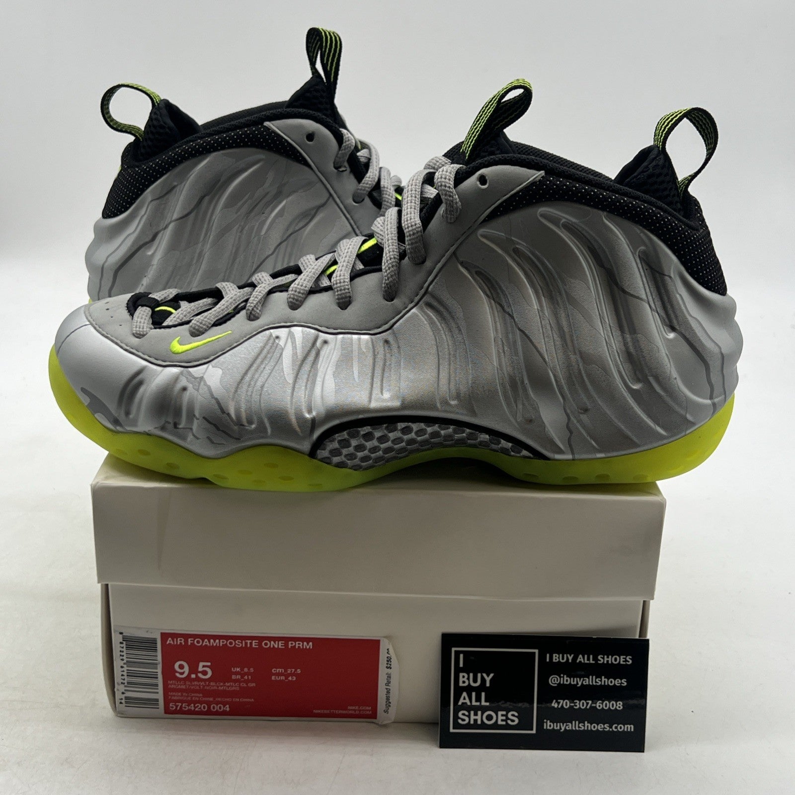 Size 9.5 - Nike Air Foamposite One Prm Metallic Camo (575420-004)