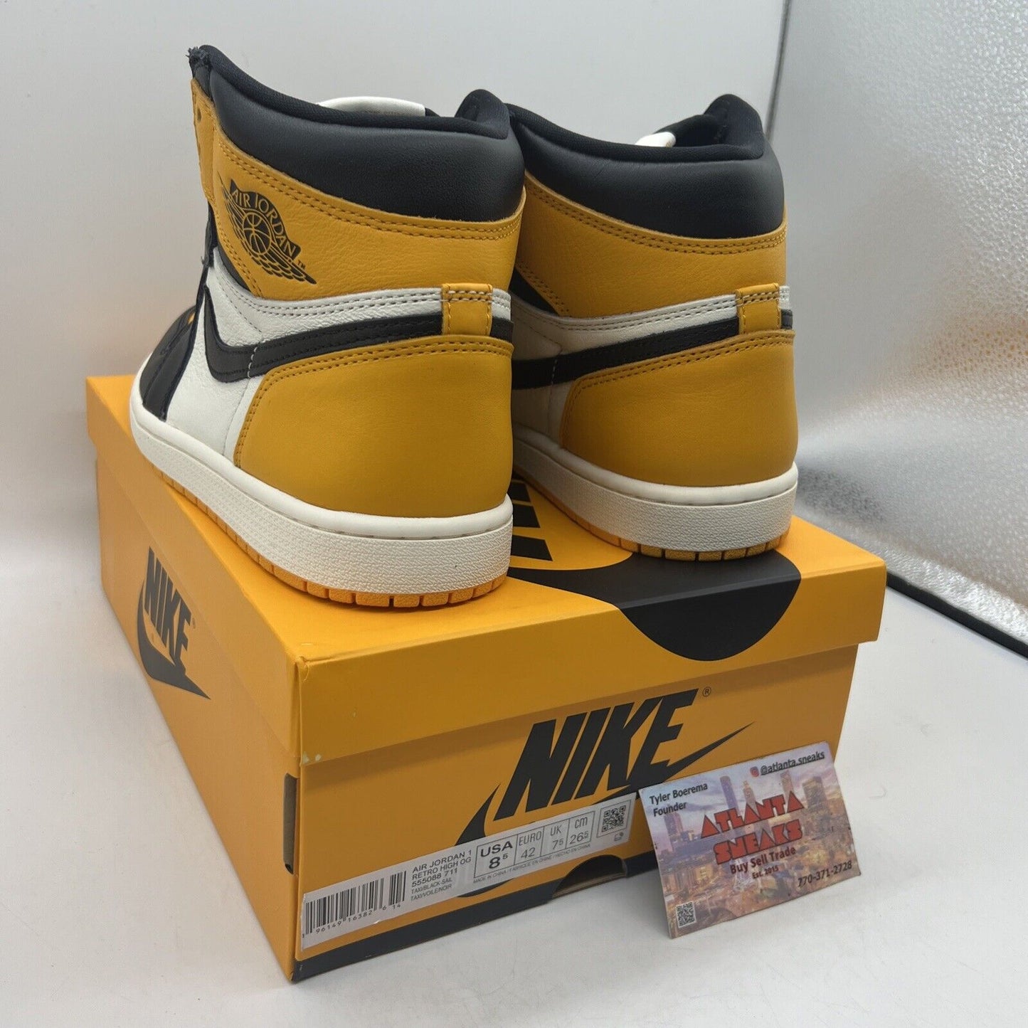 Size 8.5 - Jordan 1 Retro OG High Yellow Toe Brand New Og All