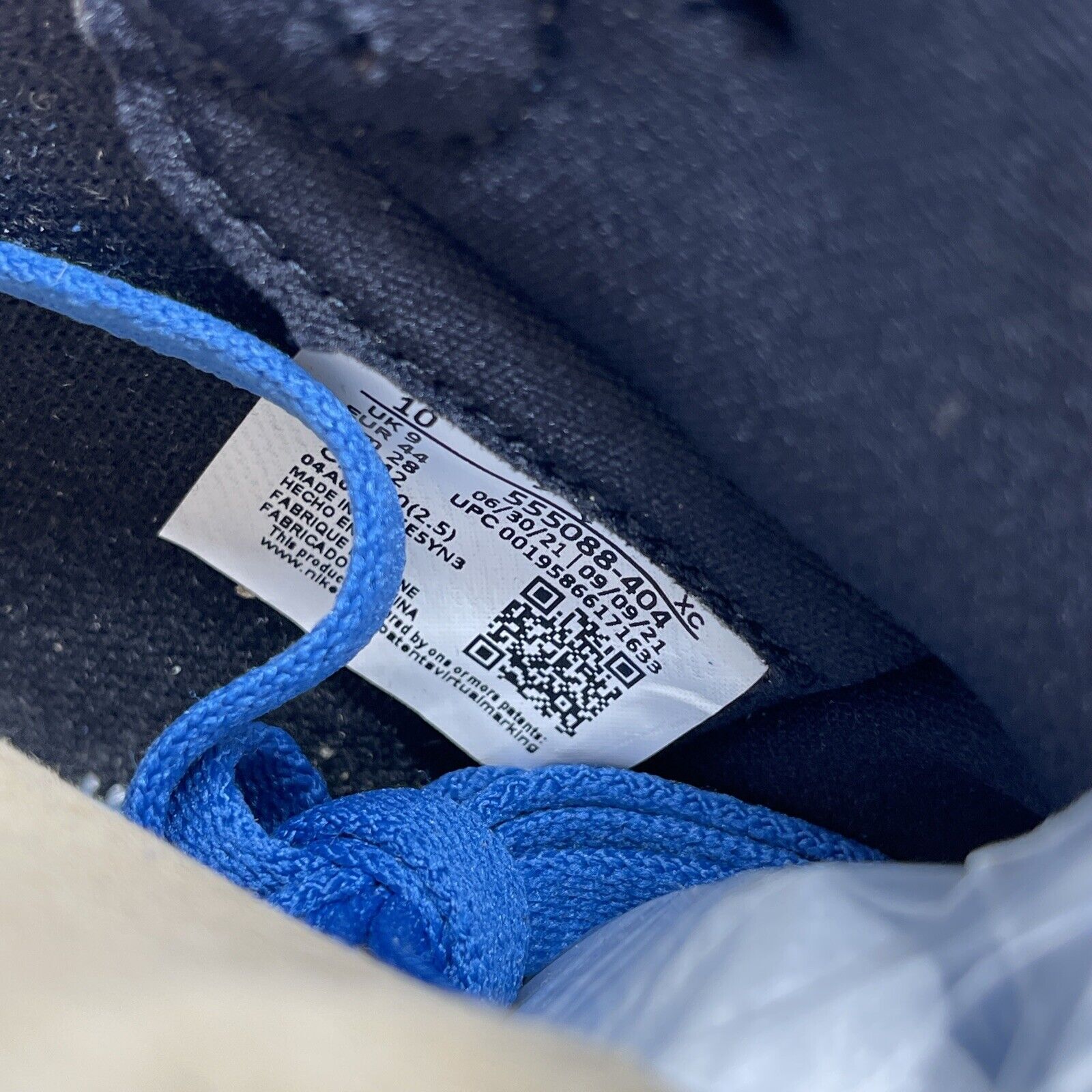 Size 10 - Jordan 1 Retro OG High Dark Marina Blue Leather (555088-404)