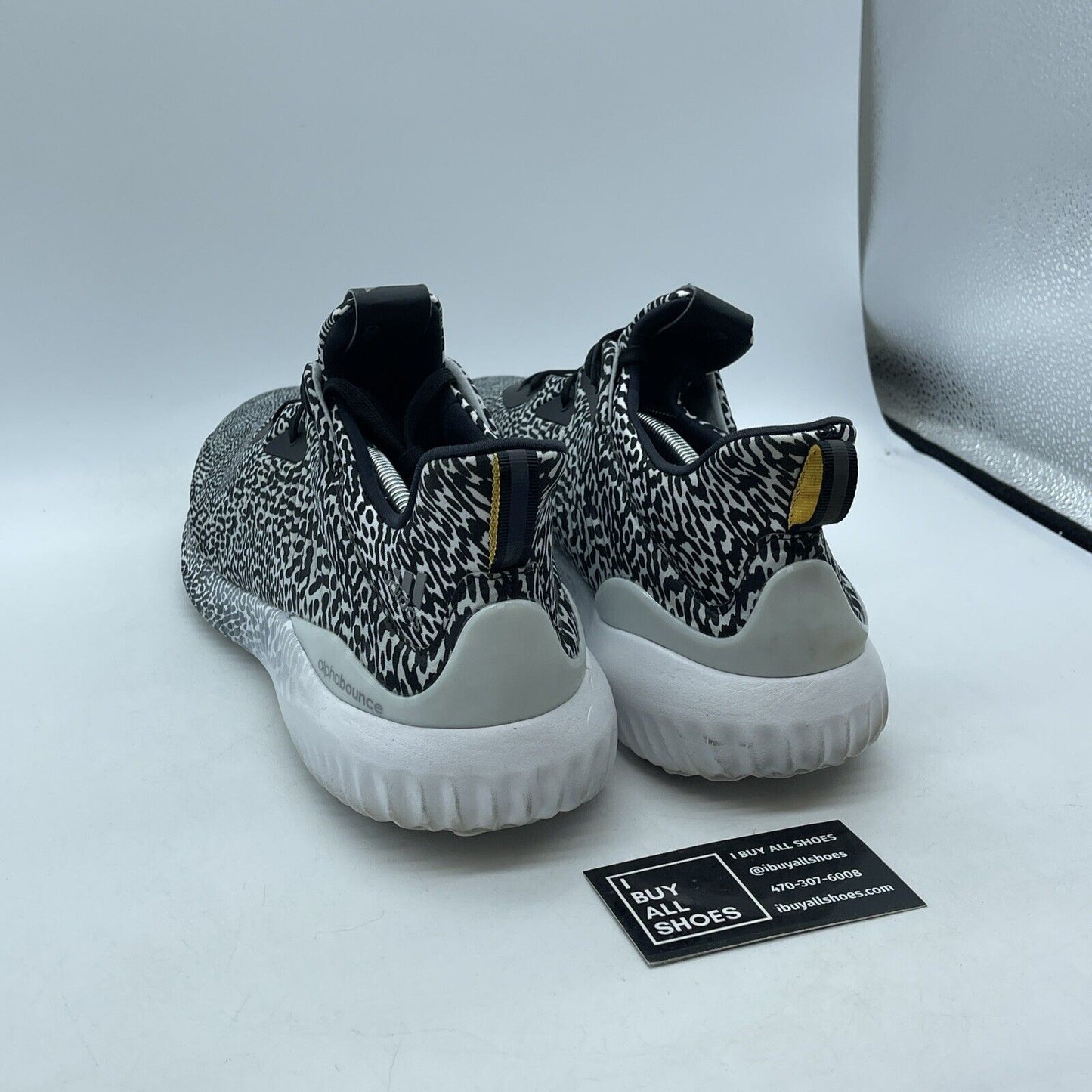 Size 13 - adidas Alphabounce Motion Capture Black White Suede (B54366)