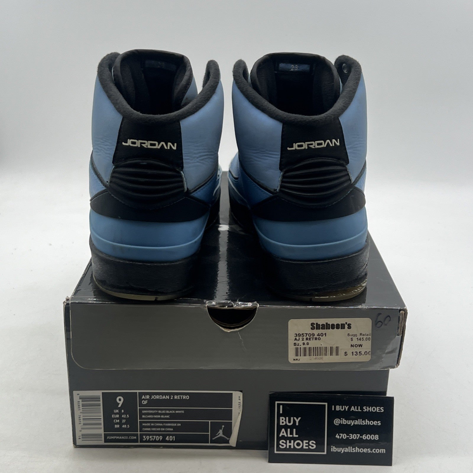Size 9 - Air Jordan 2 Retro QF University Blue (395709-401)