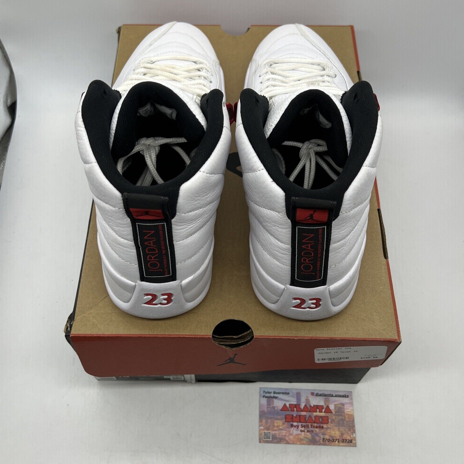 Size 10 - Air Jordan 12 Retro Twist White Red Black Leather (CT8013-106)