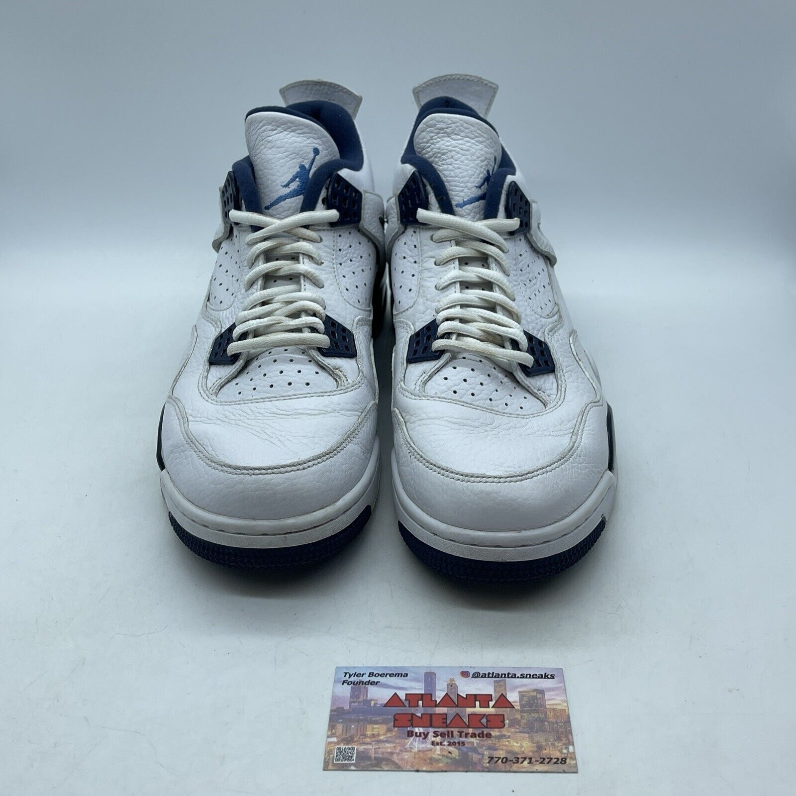 Size 11.5 - Air Jordan 4 Retro LS Columbia Blue White Leather (314254-107)