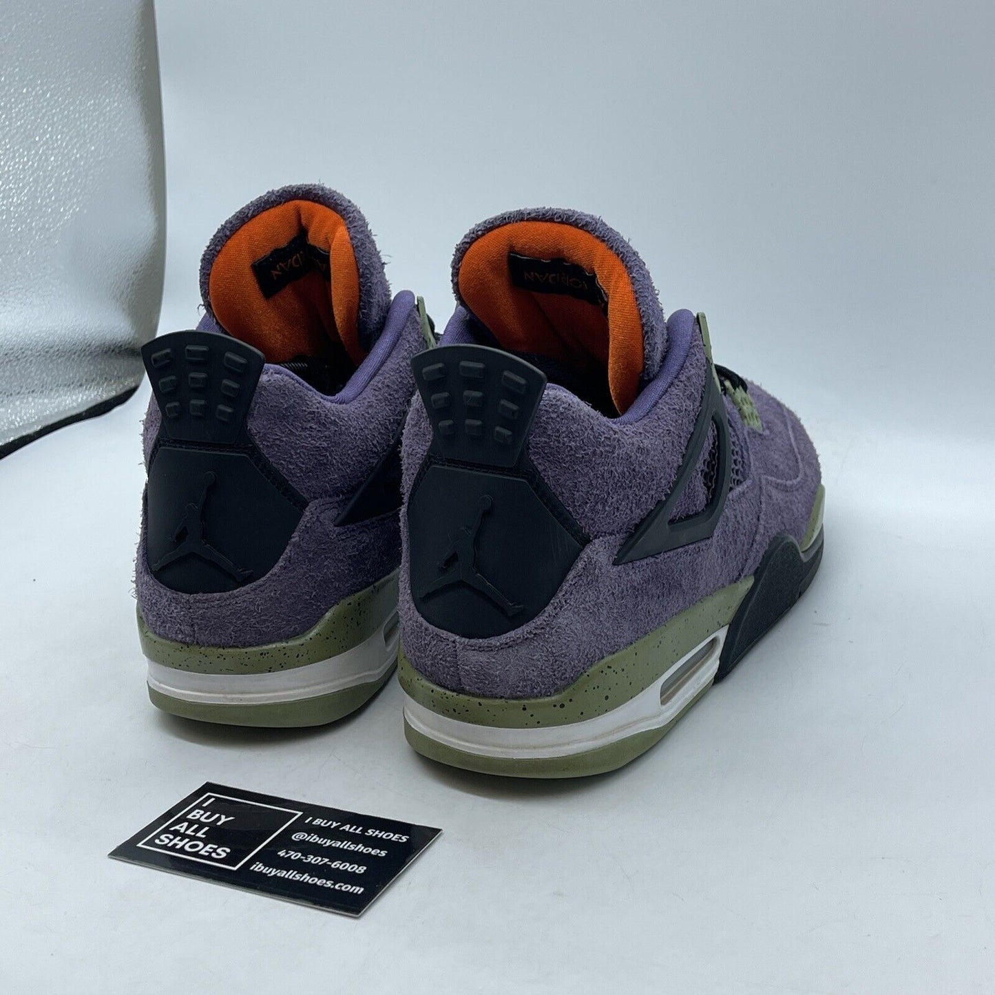 Size 11.5W - Jordan 4 Retro Mid Canyon Purple Black Green Suede (AQ9129-500)