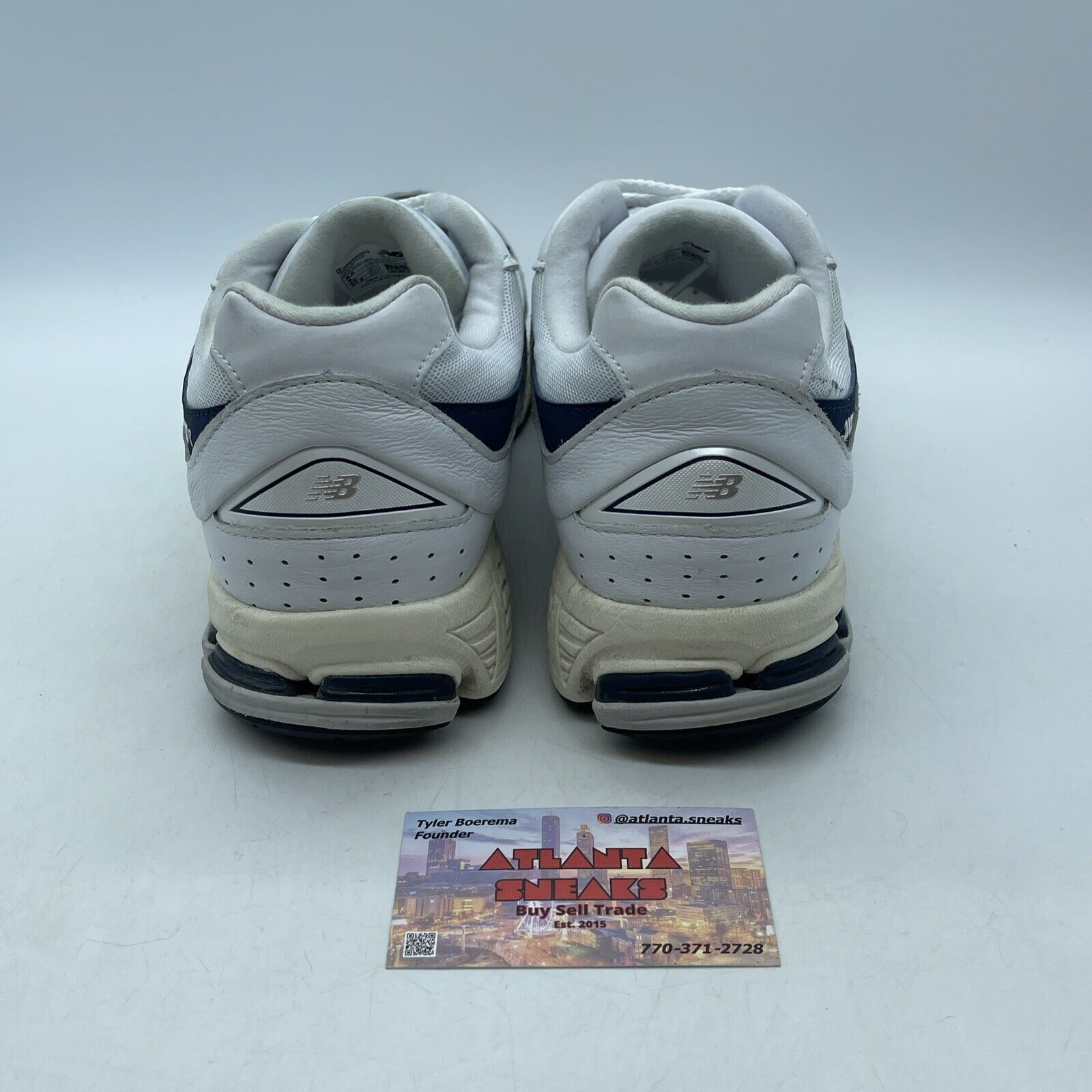 Size 9.5 - New Balance 2002R White Natural Indigo Suede Leather (M2002RHQ)