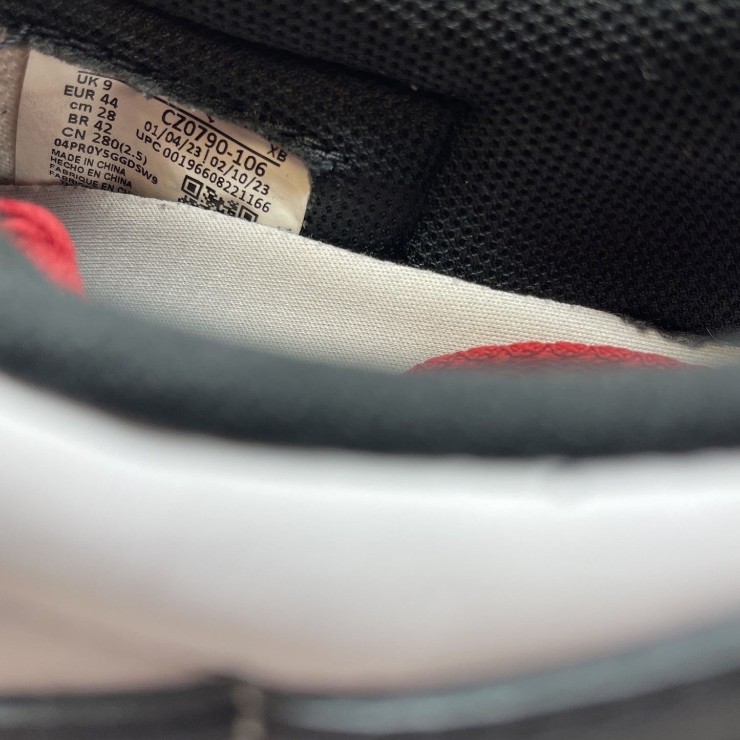 Size 10 - Air Jordan 1 Retro OG Low Black Toe Red White Leather (CZ0790-106)