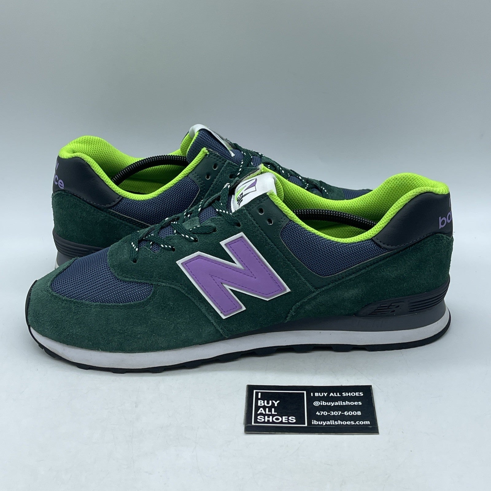 Size 16 - New Balance 574 Green Purple (U574WH2)