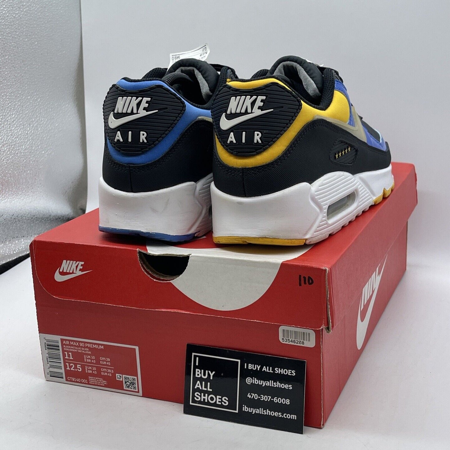 Size 11 - Nike Air Max 90 Shanghai City Pack Black Leather Suede (CT9140-001)