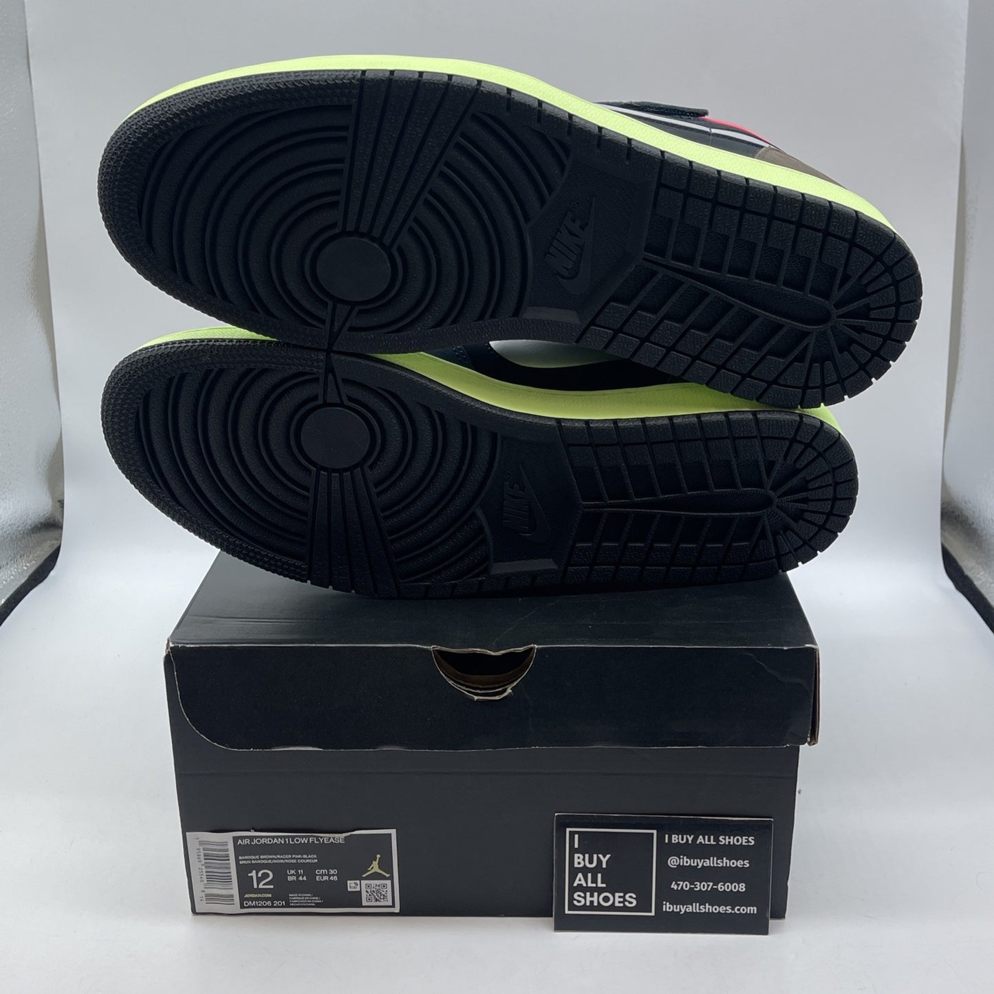 Size 12 - Air Jordan 1 FlyEase Low Tokyo Bio Hack Black Brown Suede (DM1206–201)