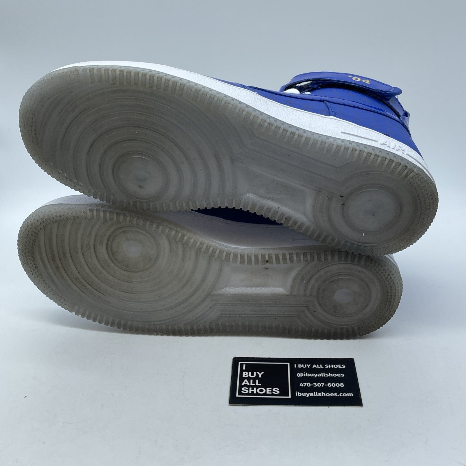 Size 9.5 - Nike Air Force 1 High 2004 NBA Finals Blue Leather (CI9880-400)