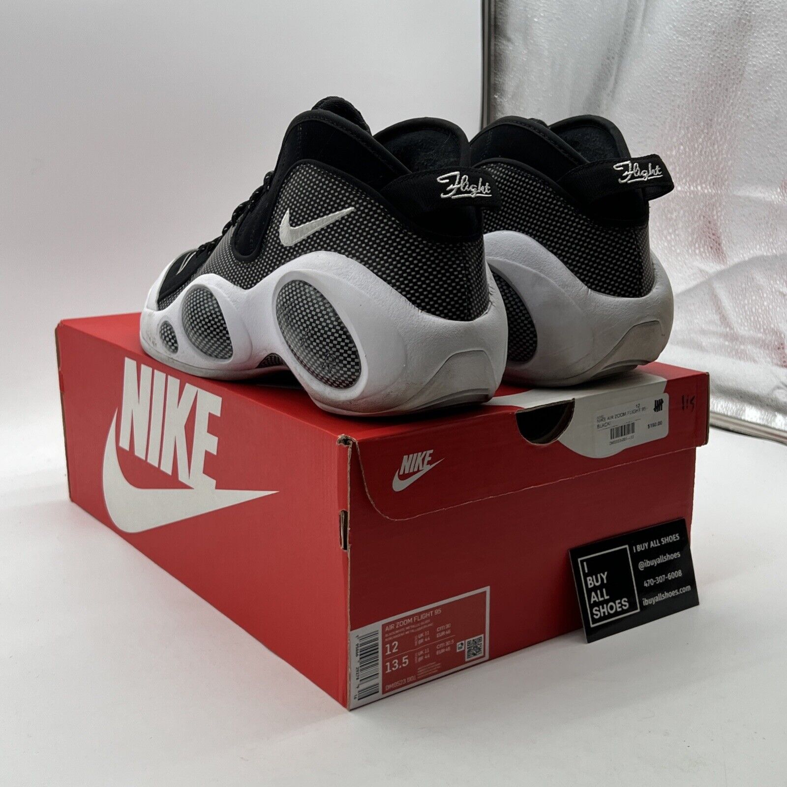 Size 12 - Nike Air Zoom Flight 95 OG 2022 Black Metallic (DM0523-001)