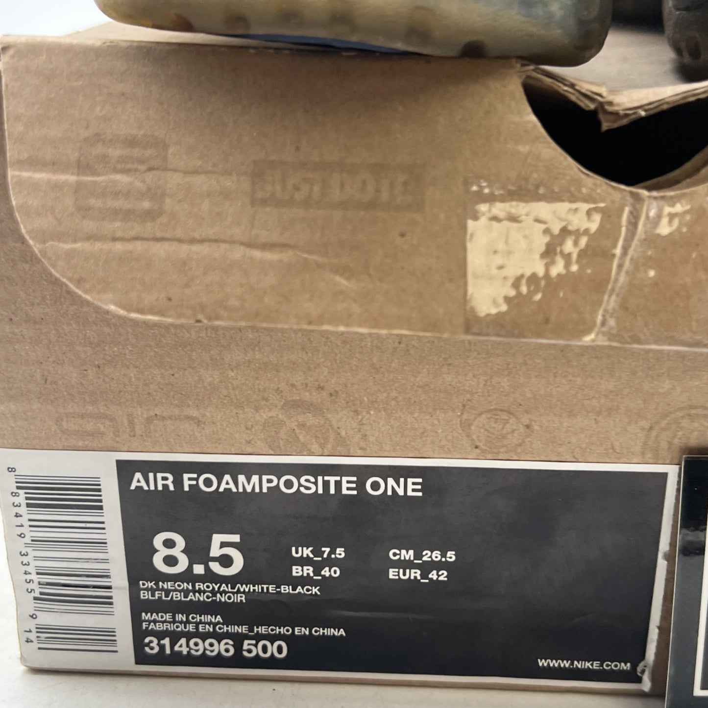 Size 8.5 - Nike Air Foamposite One 2011 Royal (314996-500)
