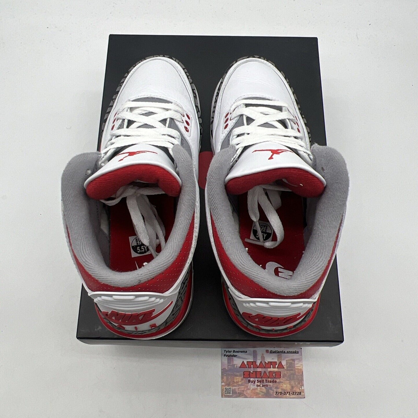 Size 5.5 - Jordan 3 Retro Mid Fire Red White Black Leather (DM0967-160)