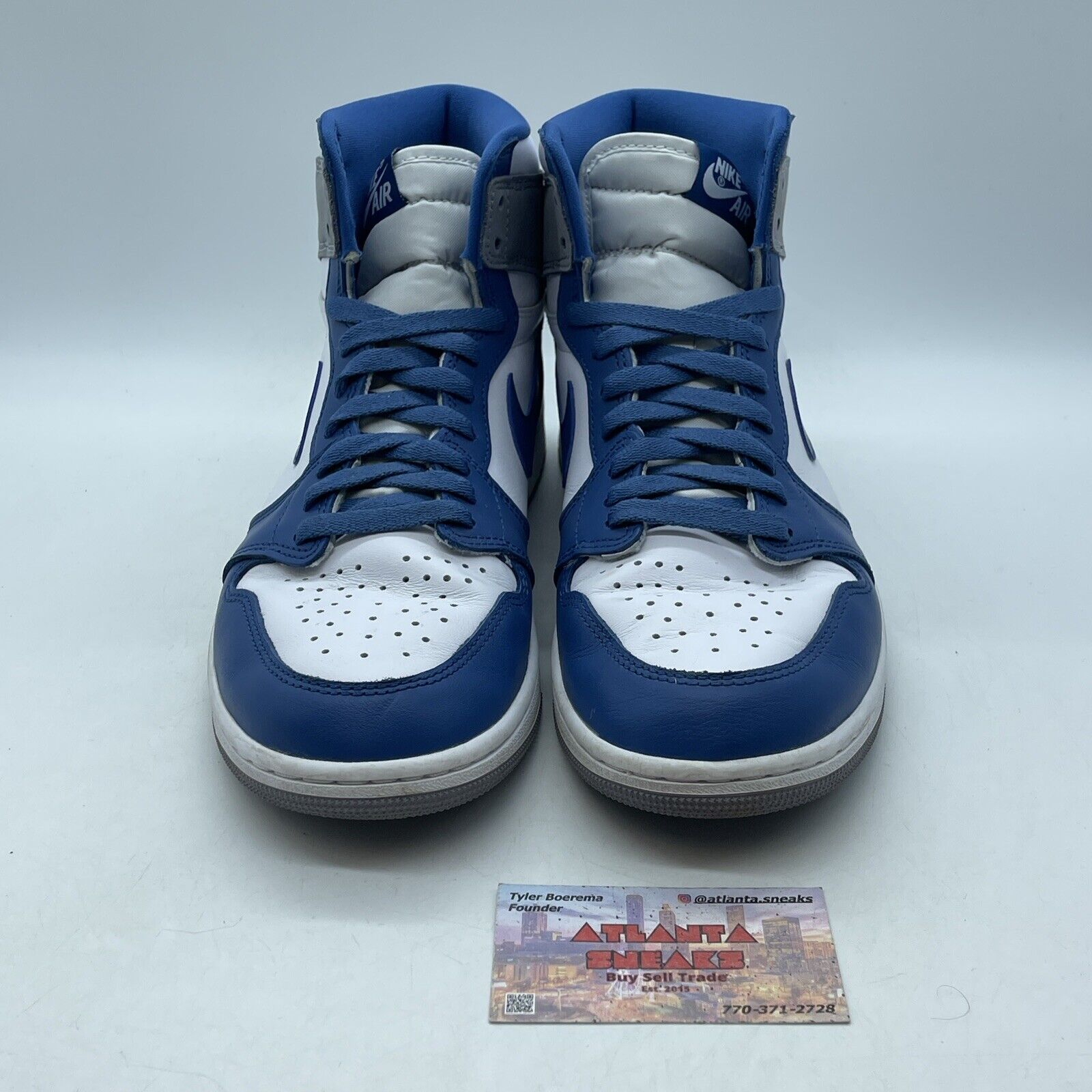 Size 9.5 - Jordan 1 Retro OG High True Blue White Leather Grey Suede (DZ5485-410