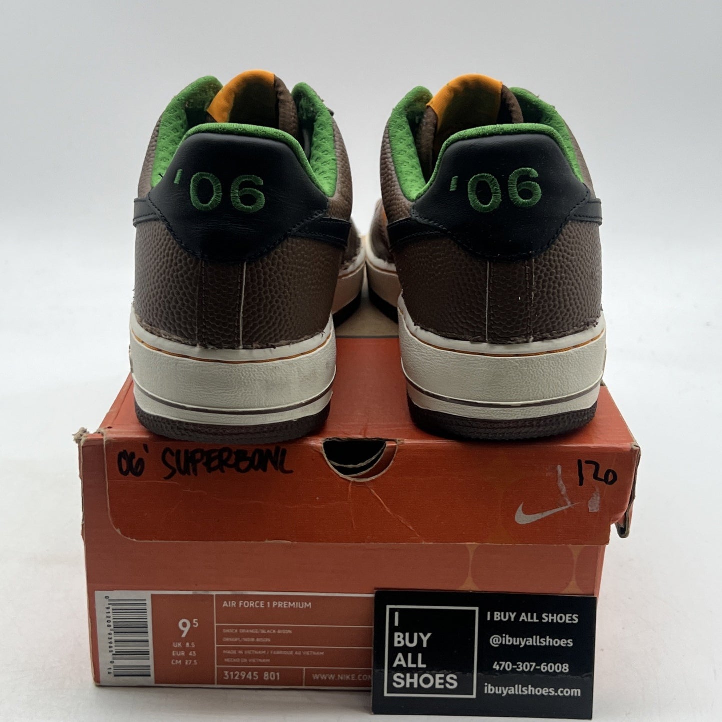 Size 9.5 - Nike Air Force 1 Premium Super Bowl (312945-801)