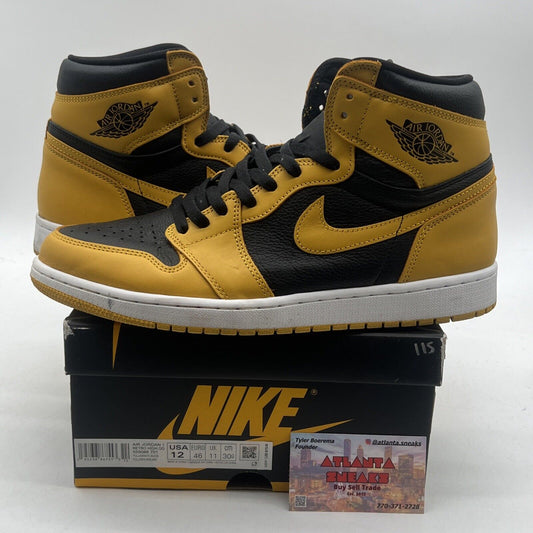 Size 12 - Jordan 1 Retro OG High Pollen Black White Yellow (555088-701)