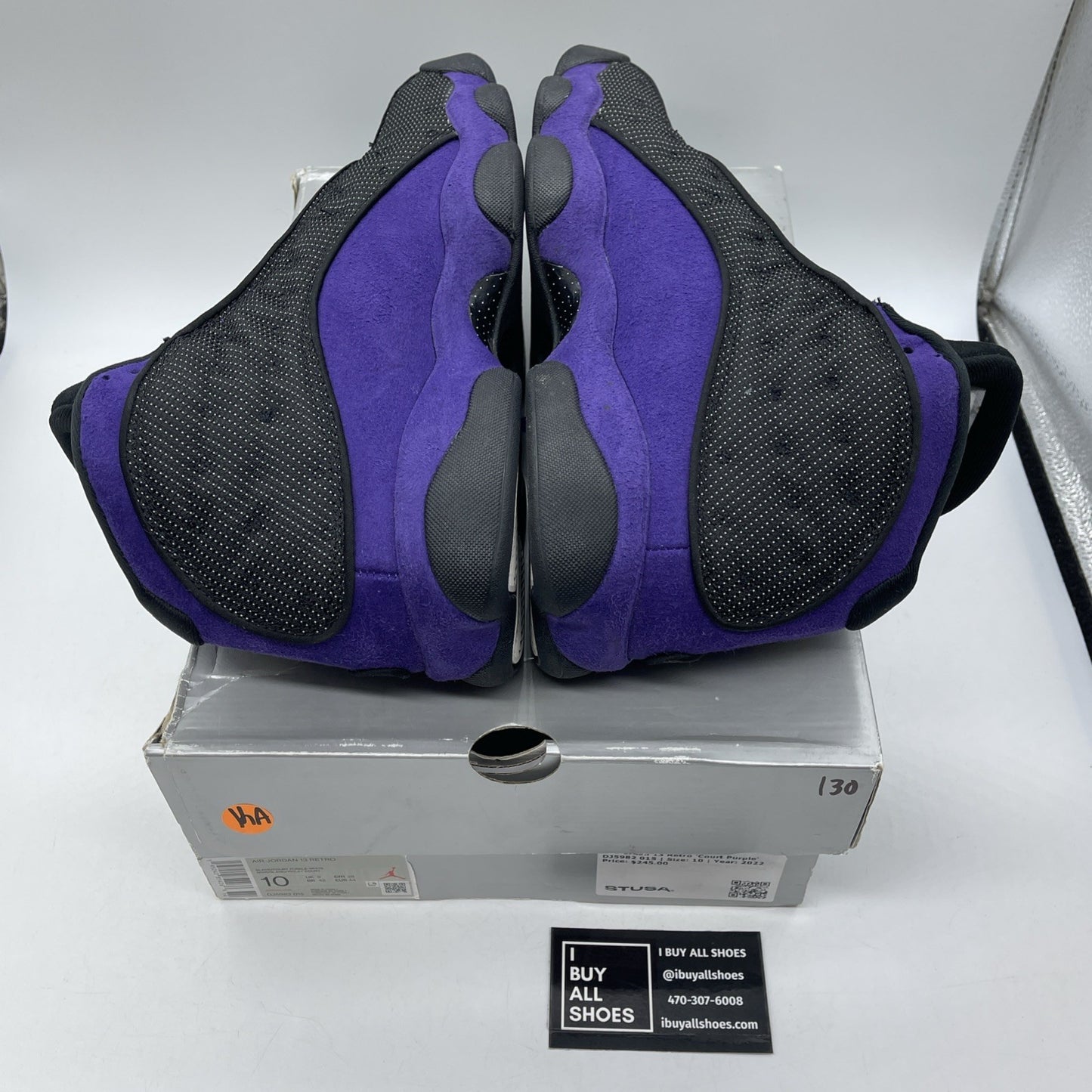 Size 10 - Jordan 13 Retro Court Purple Black Suede Leather (DJ5982-015)