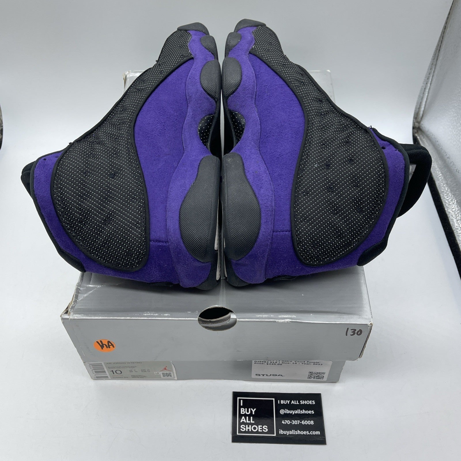 Size 10 - Jordan 13 Retro Court Purple Black Suede Leather (DJ5982-015)