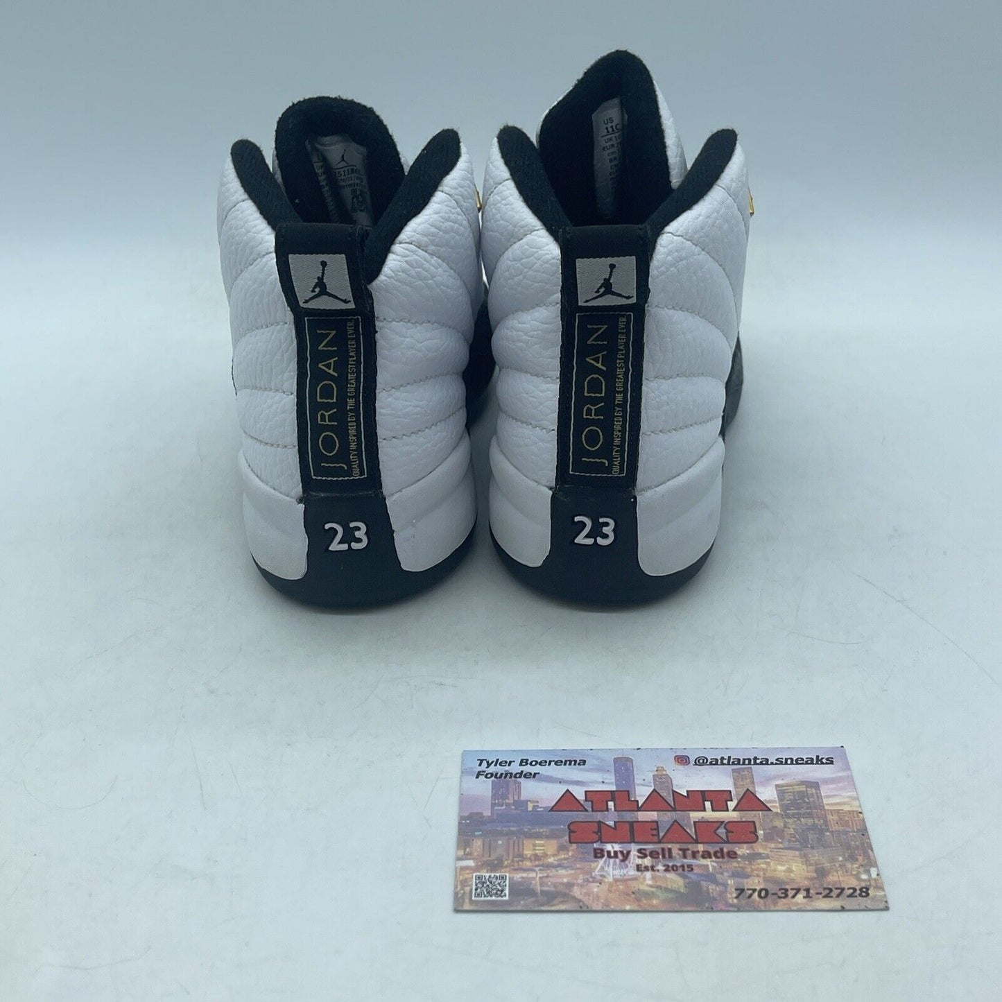 Size 11 (PS) - Jordan 12 Retro Mid Royalty Black White Leather (151186-170)