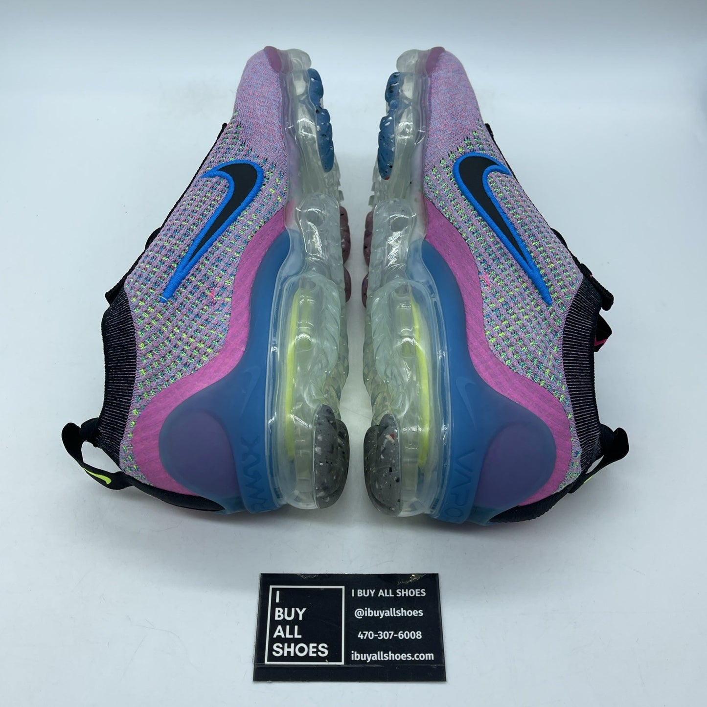 Size 12W - Nike Air VaporMax 2021 Flyknit Next Nature Pink Blast Photo Blue