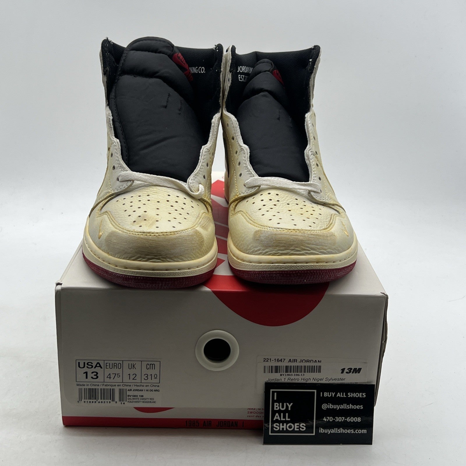 Size 13 - Air Jordan 1 Retro High OG Nigel Sylvester 2018 (BV1803-106)