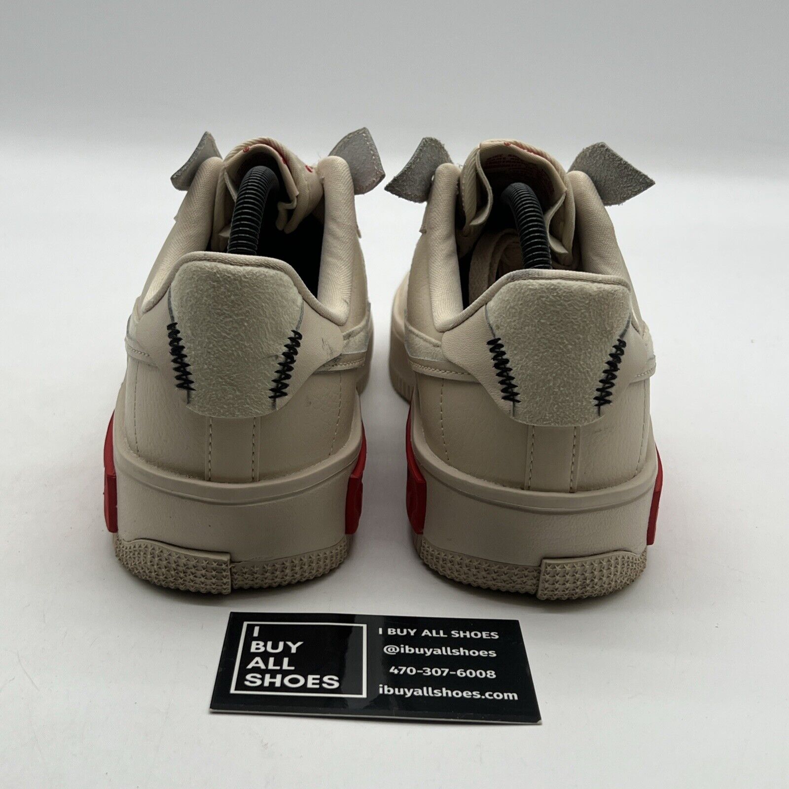 Size 9.5 - Nike Air Force 1 Fontanka Pearl White University Red W (DA7024-200)