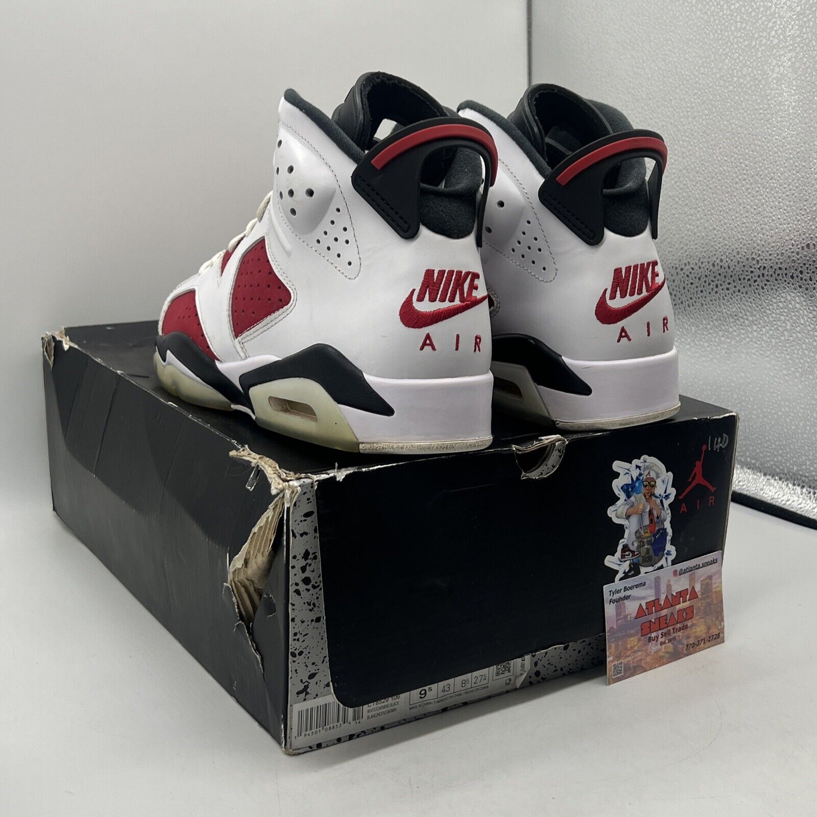 Size 9.5 - Jordan 6 Retro OG Mid Carmine White Red Black (CT8529-106)