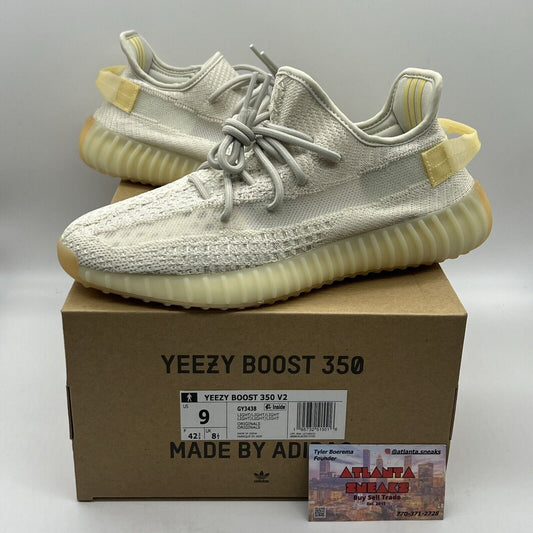 Size 9 - adidas Yeezy Boost 350 V2 Low Light Brand New Og All DS Sneaker White