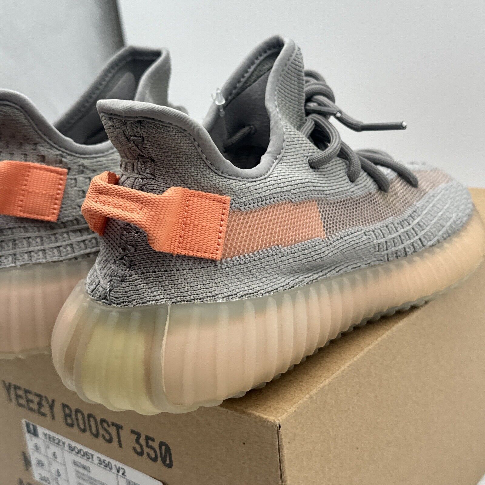 Size 6.5 - adidas Yeezy Boost 350 V2 True Form Grey Orange New Rare Size OG All