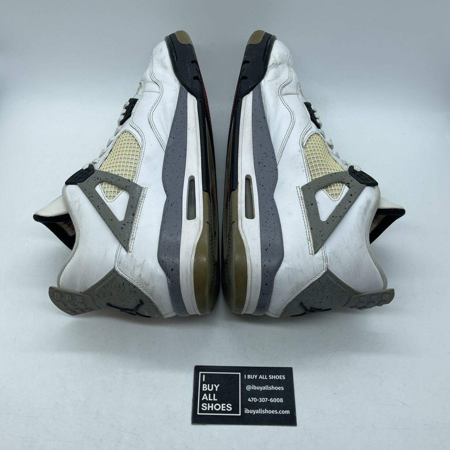 Size 14 - Jordan 4 Retro Cement 2012 White Grey Leather (308497-103)
