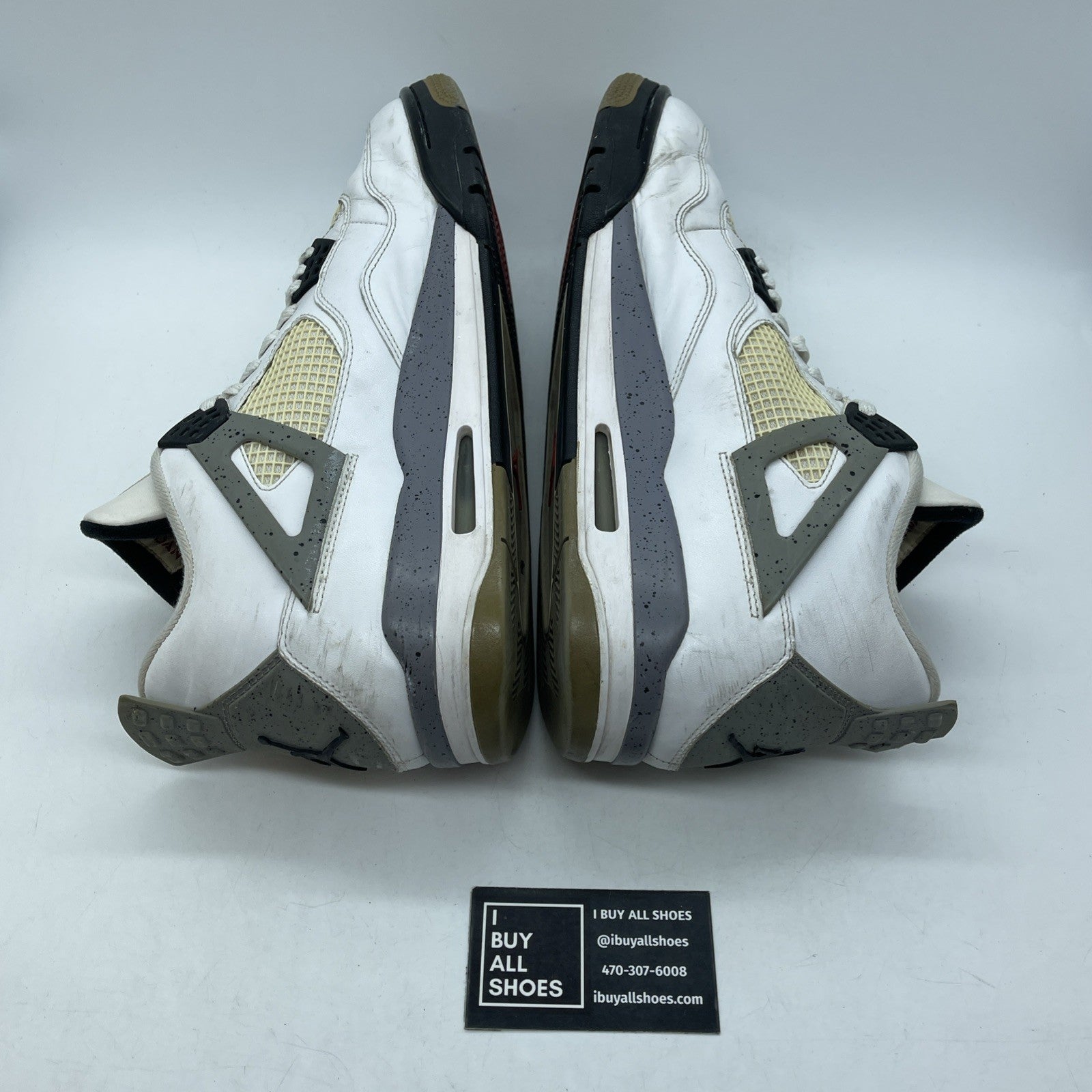 Size 14 - Jordan 4 Retro Cement 2012 White Grey Leather (308497-103)