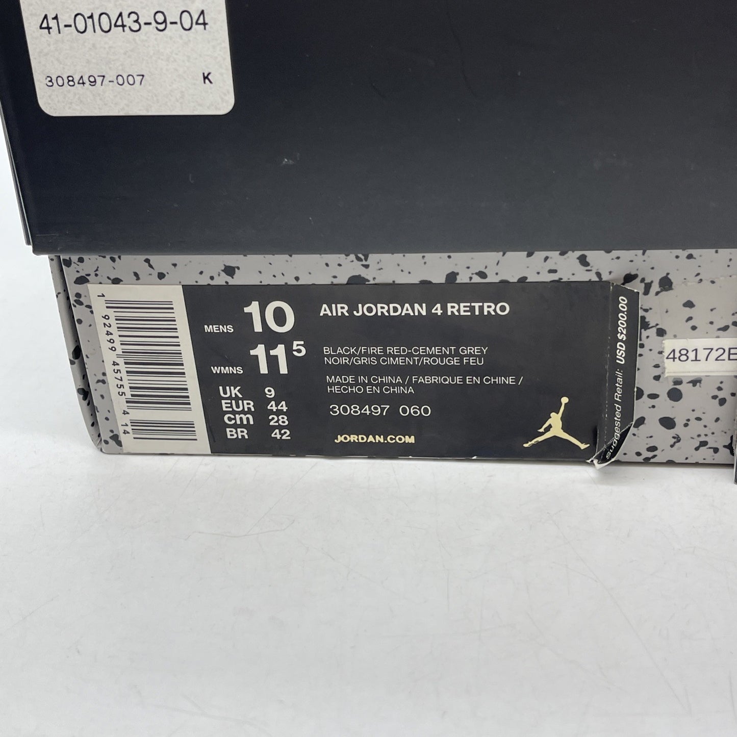 Size 10 - Air Jordan 4 Retro OG Mid Bred 2019 (308497-060)
