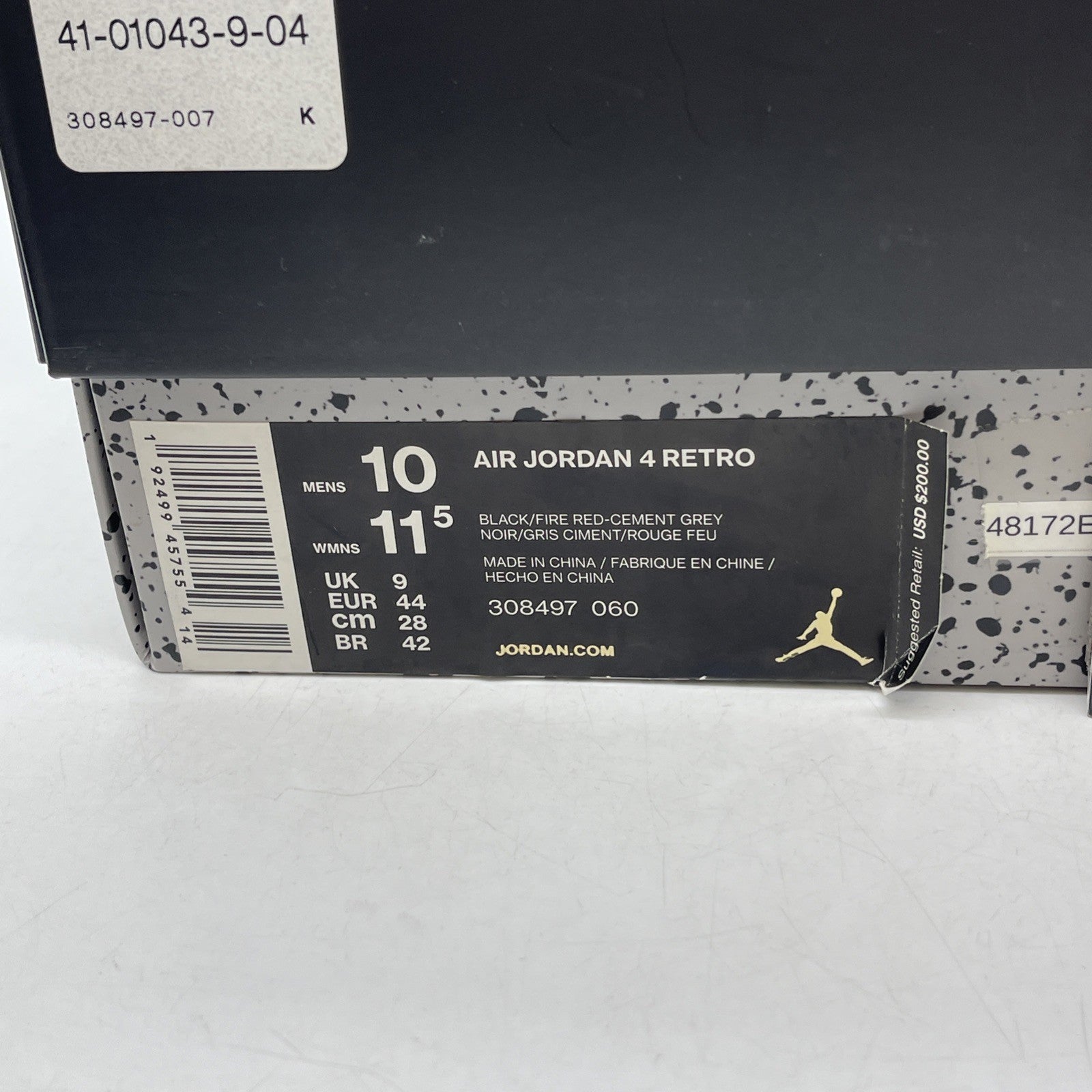Size 10 - Air Jordan 4 Retro OG Mid Bred 2019 (308497-060)