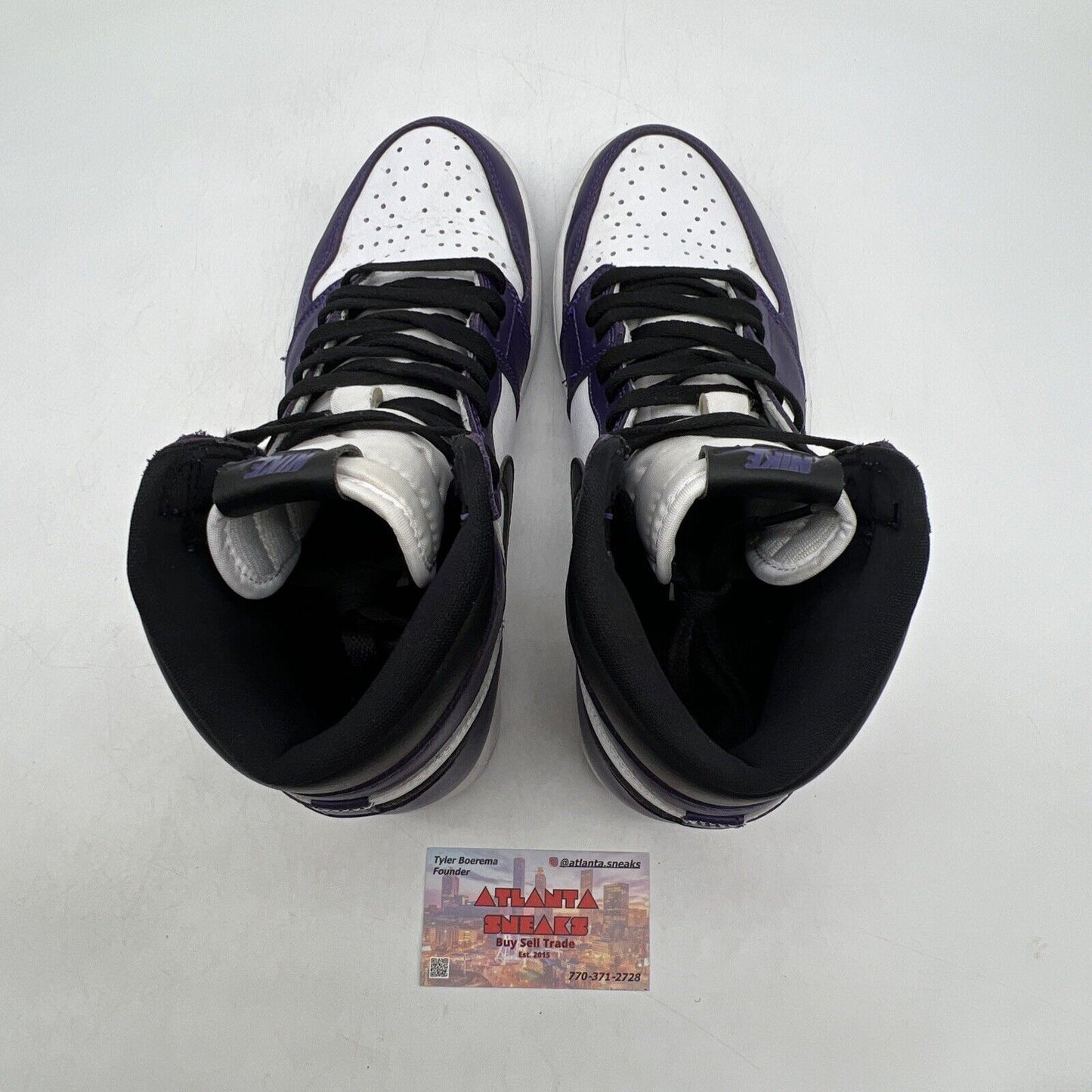 Size 9.5 - Jordan 1 Retro OG High Court Purple 2.0 Black Leather (555088-500)