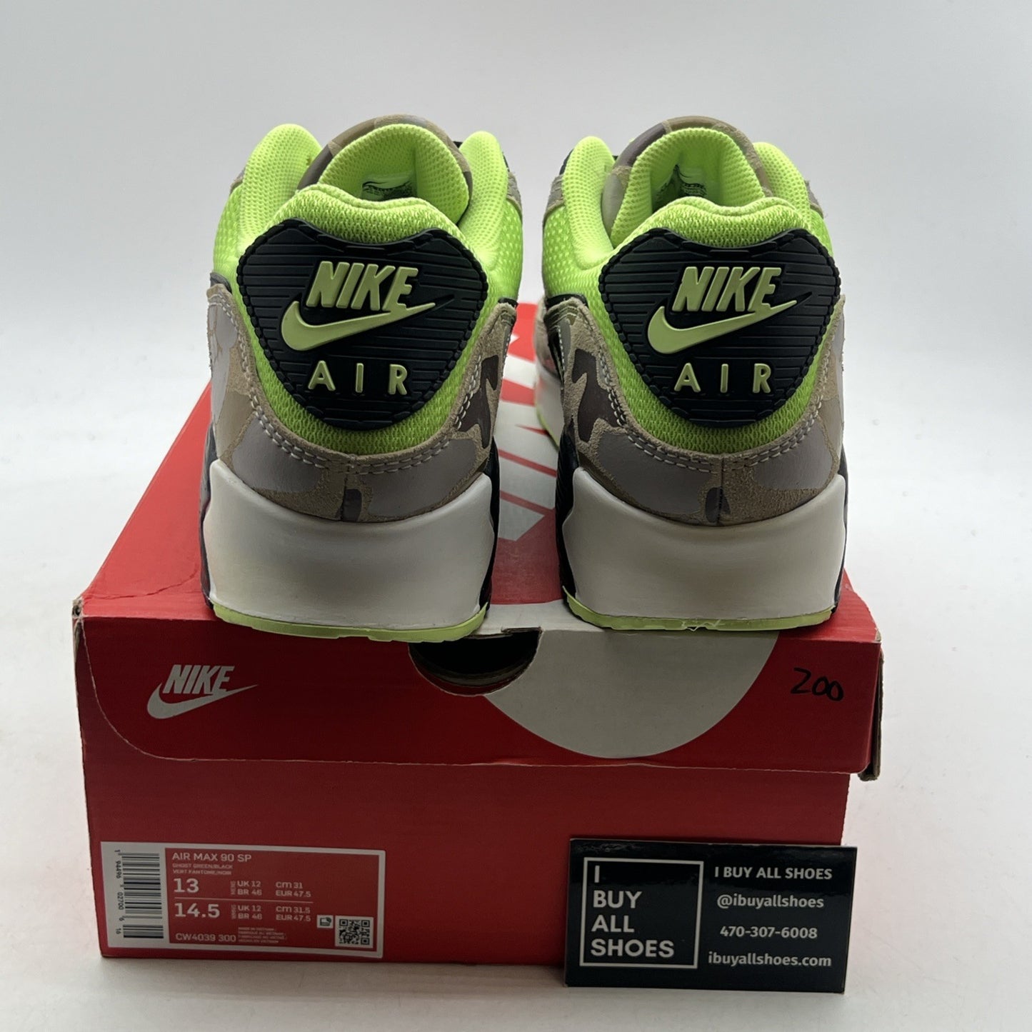 Size 13 - Nike Air Max 90 Green Camo (CW4039-300)
