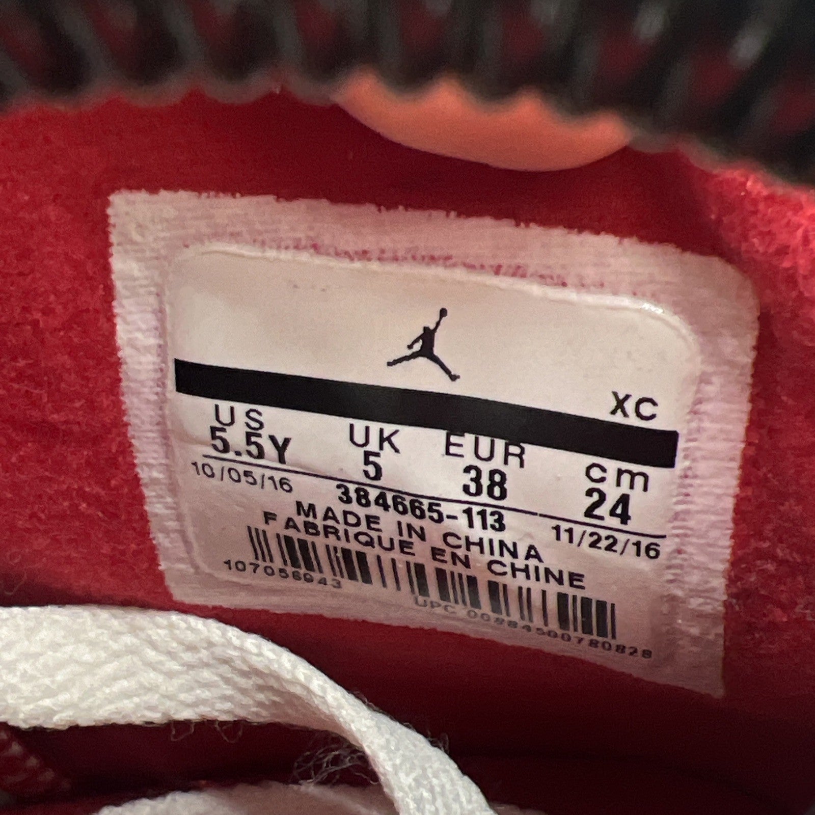 Size 5.5Y - Air Jordan 6 Retro Alternate (384665-113) White Red Shoes