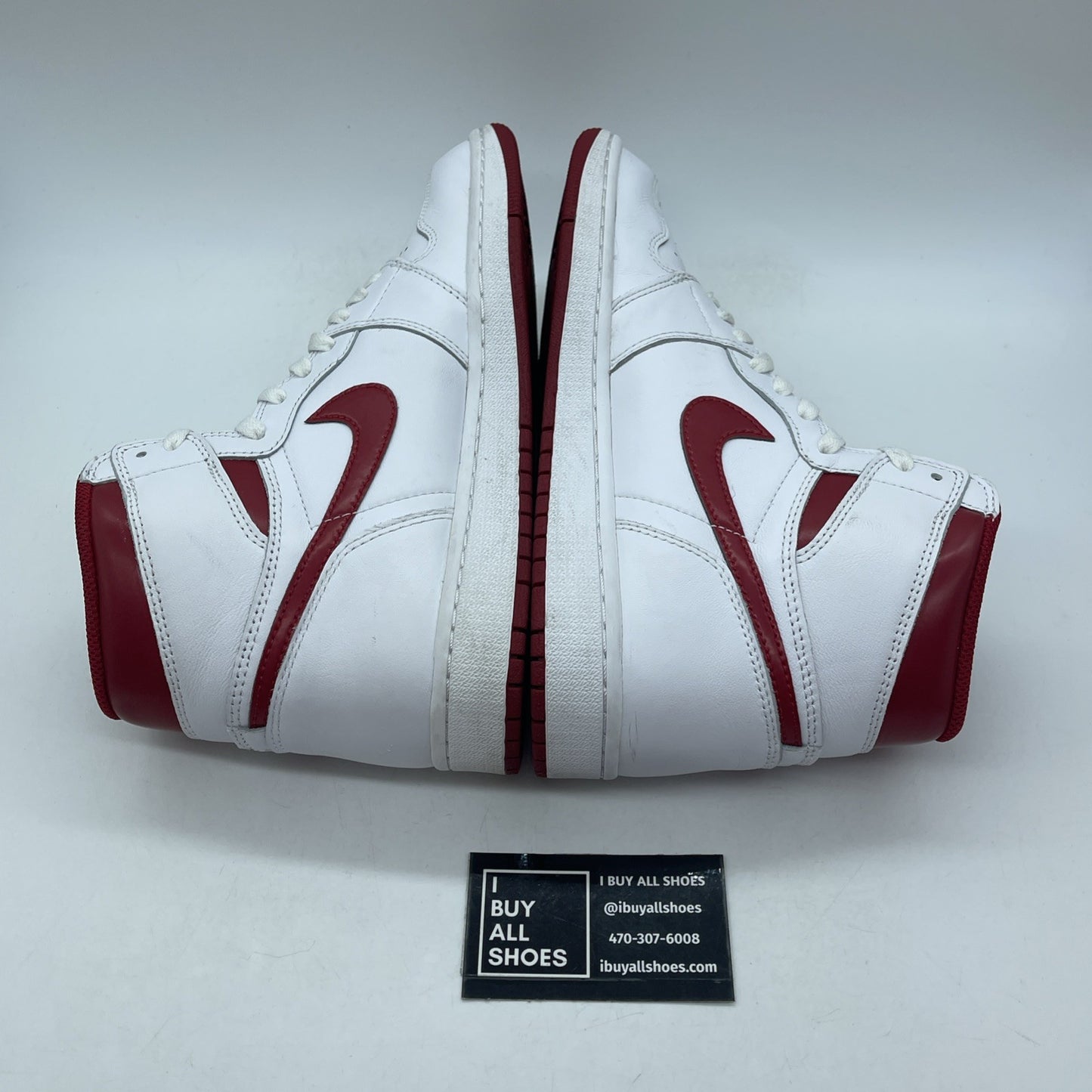 Size 9.5 - Air Jordan 1 Retro OG High Metallic Red White Leather (555088-103)