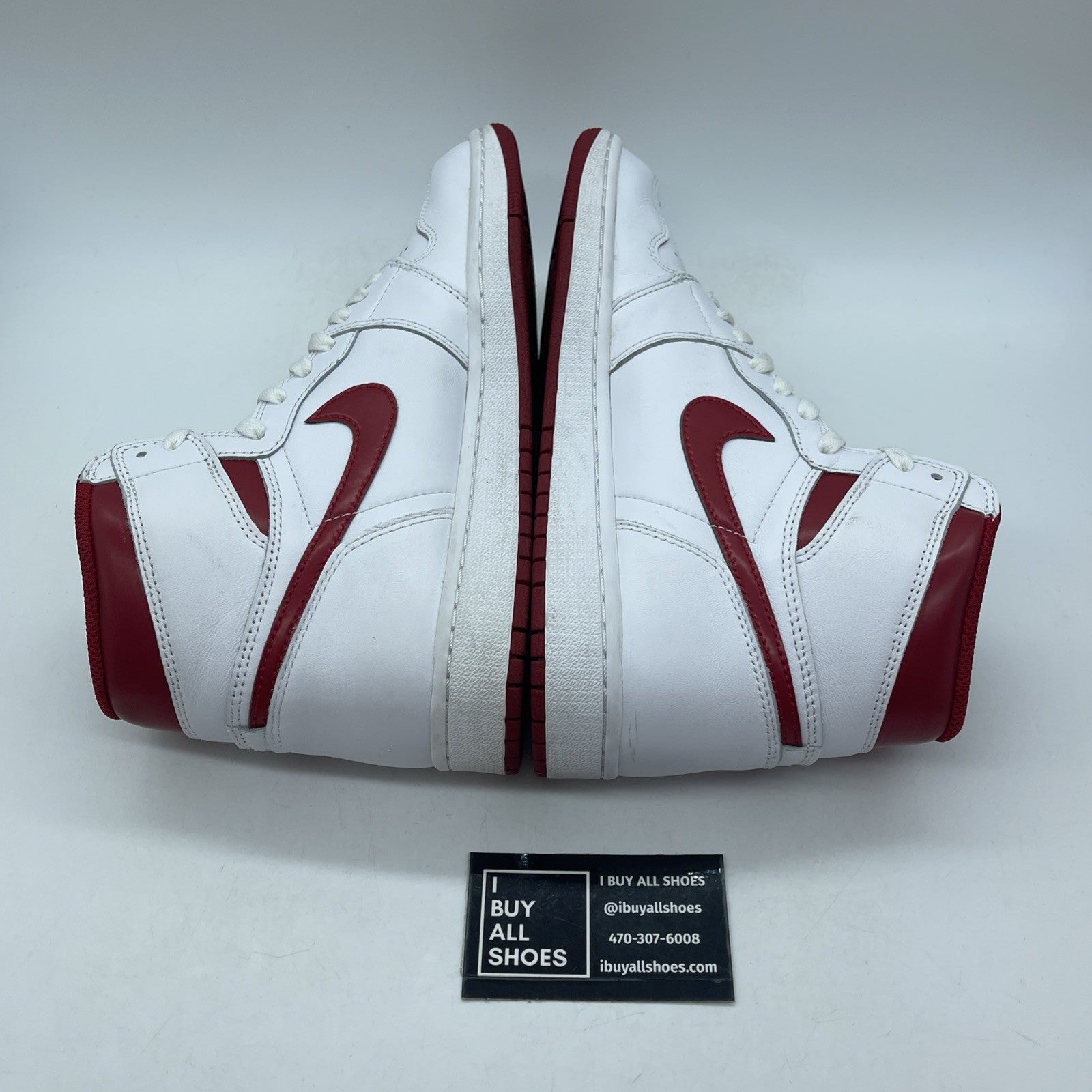 Size 9.5 - Air Jordan 1 Retro OG High Metallic Red White Leather (555088-103)