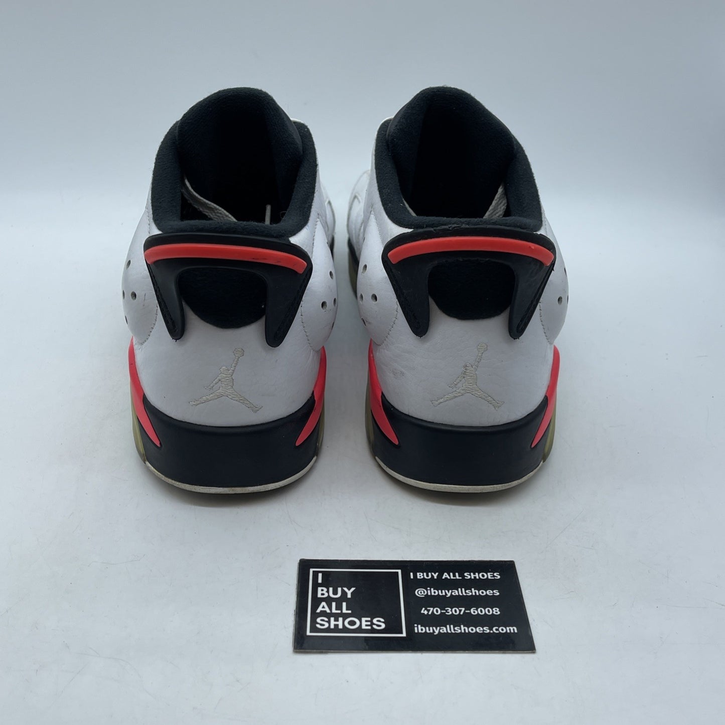 Size 12 - Air Jordan 6 Low White Infrared Black Leather (304401-123)