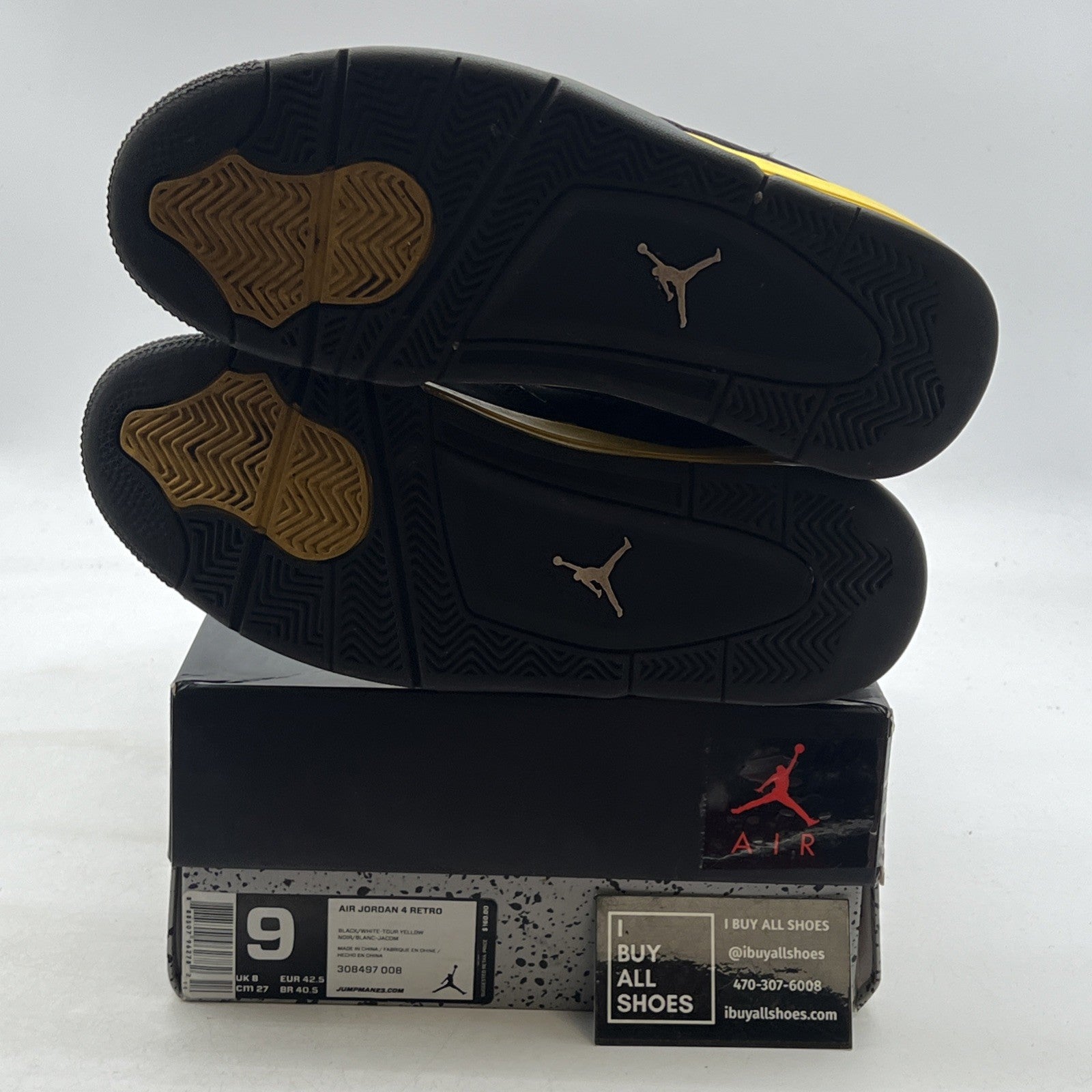 Size 9 - Air Jordan 4 Retro Low Thunder (308497-008)