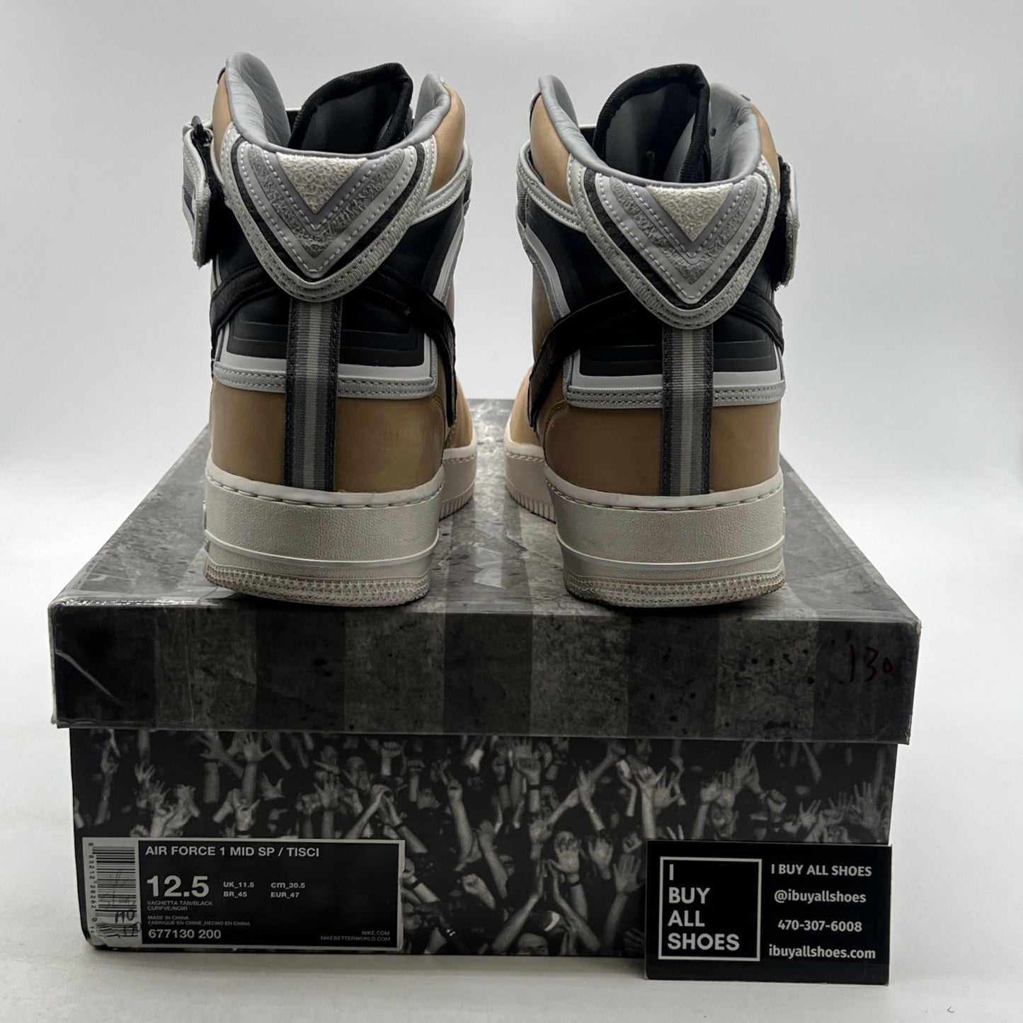 Size 12.5 - Nike Air Force 1 Sp/Tisci Mid Tisci (677130-200)